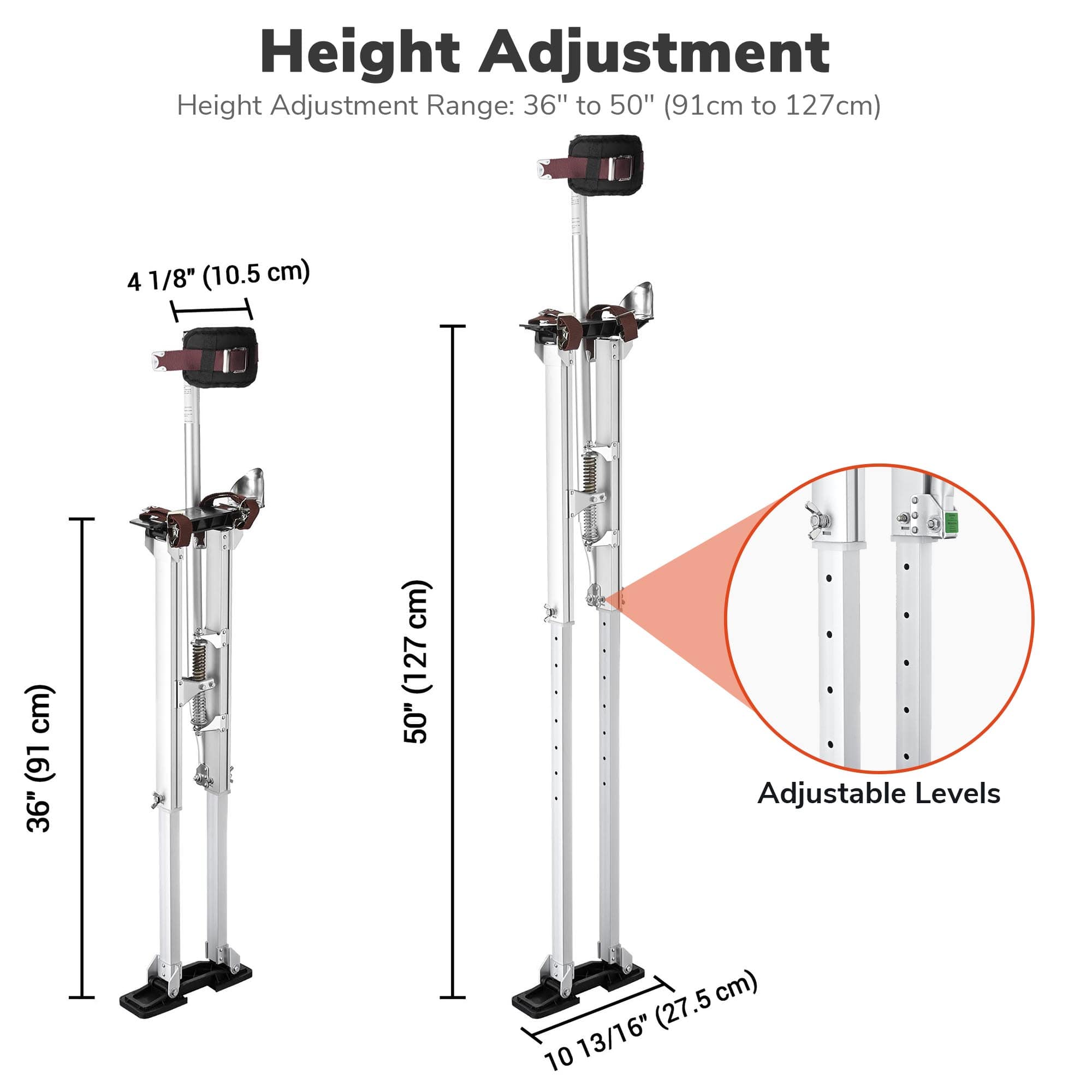 Yescom 08STI003-3650-11-LO Drywall-Stilts - View #4