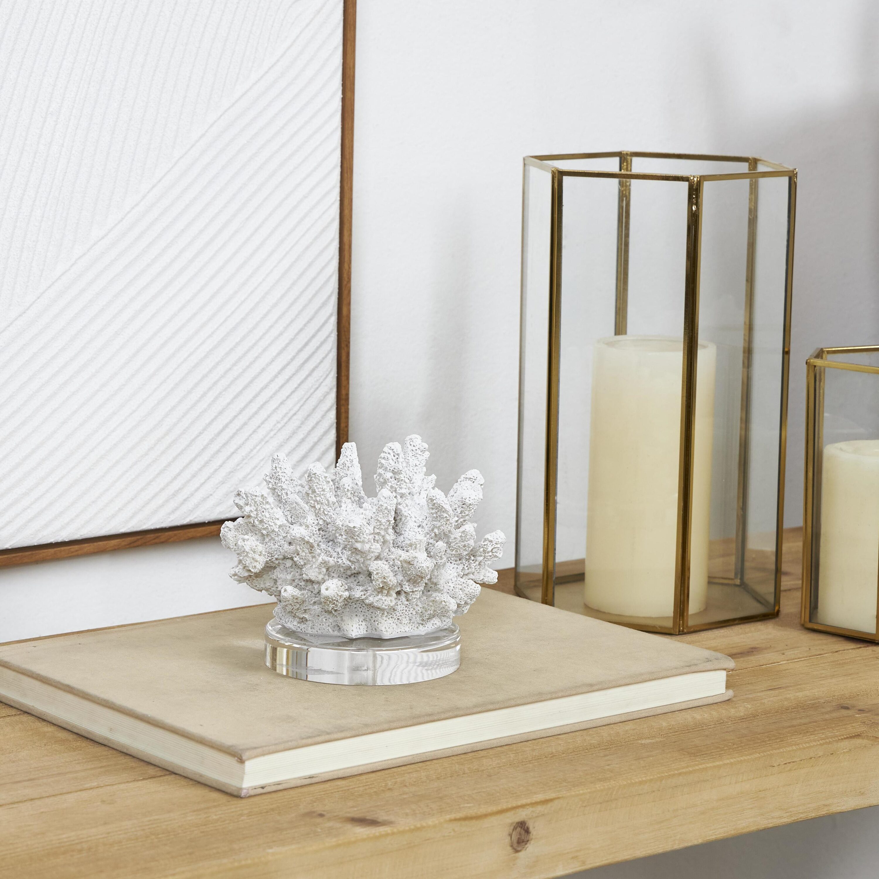 Grayson Lane 820792 White Stone Coastal Sculpture