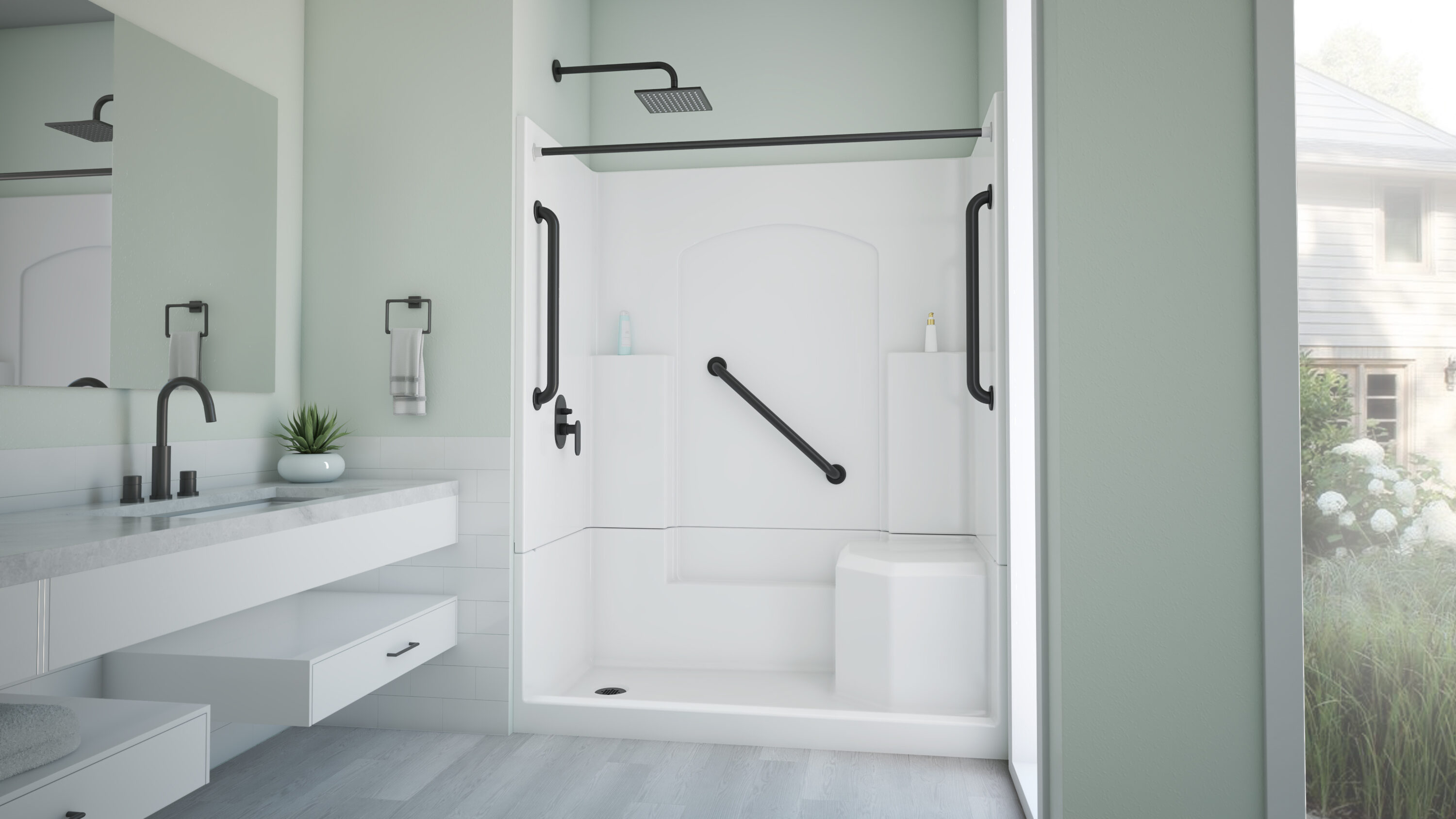 Laurel Mountain L3260SH1S4PRWM2 Alcove-Shower-Kit - View #9