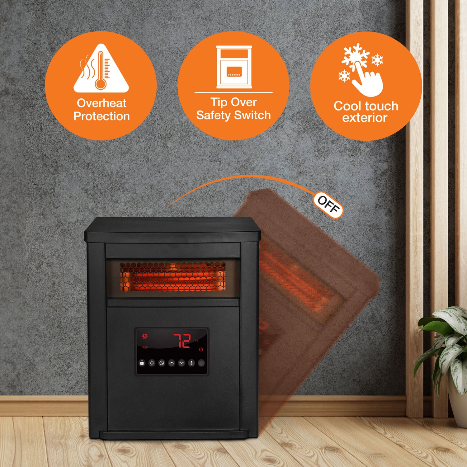 Lifesmart HT1012R Portable-Electric-Heat - View #6