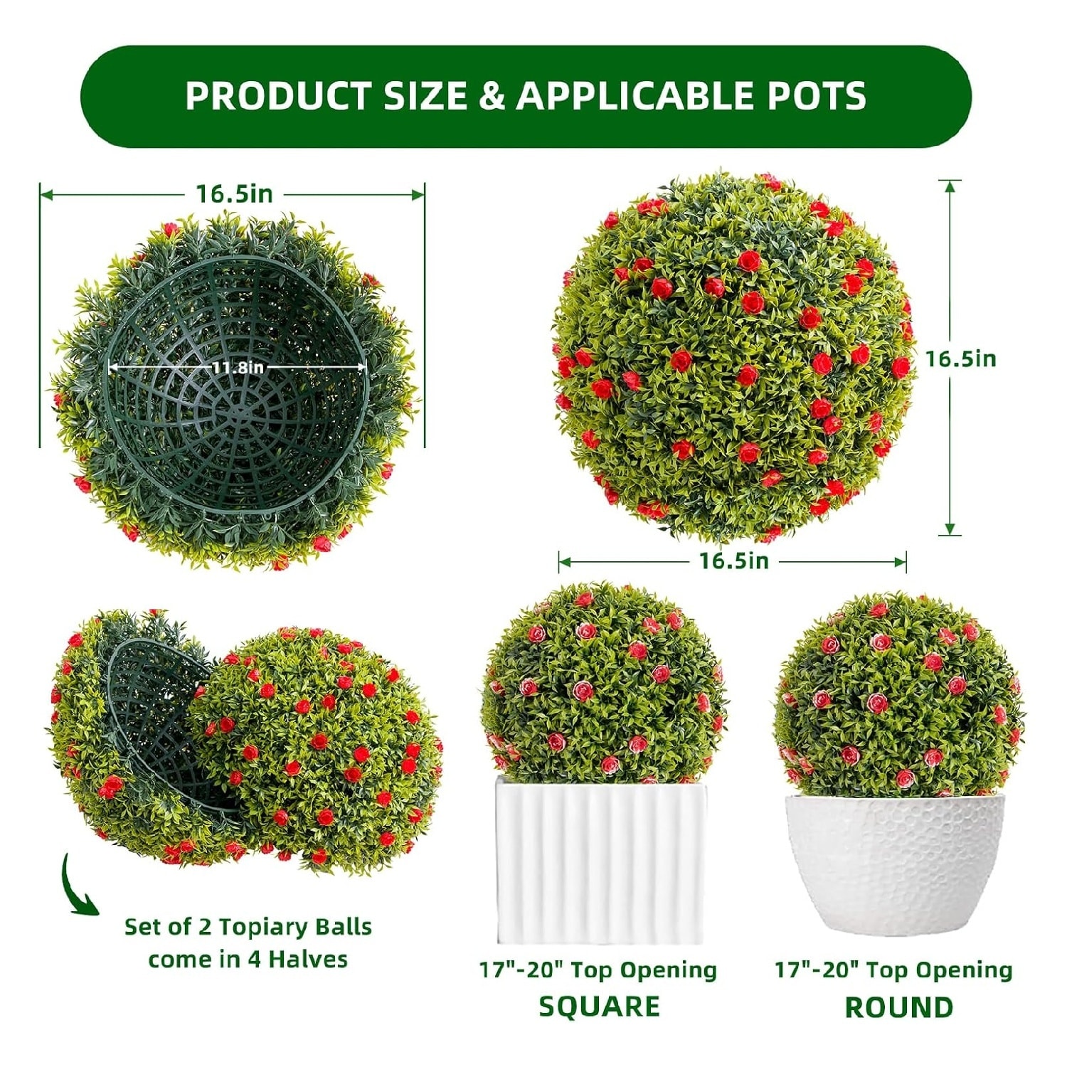 Qeetex GGL-PHK-34TQWJKB Artificial-Plants-Trees - View #2