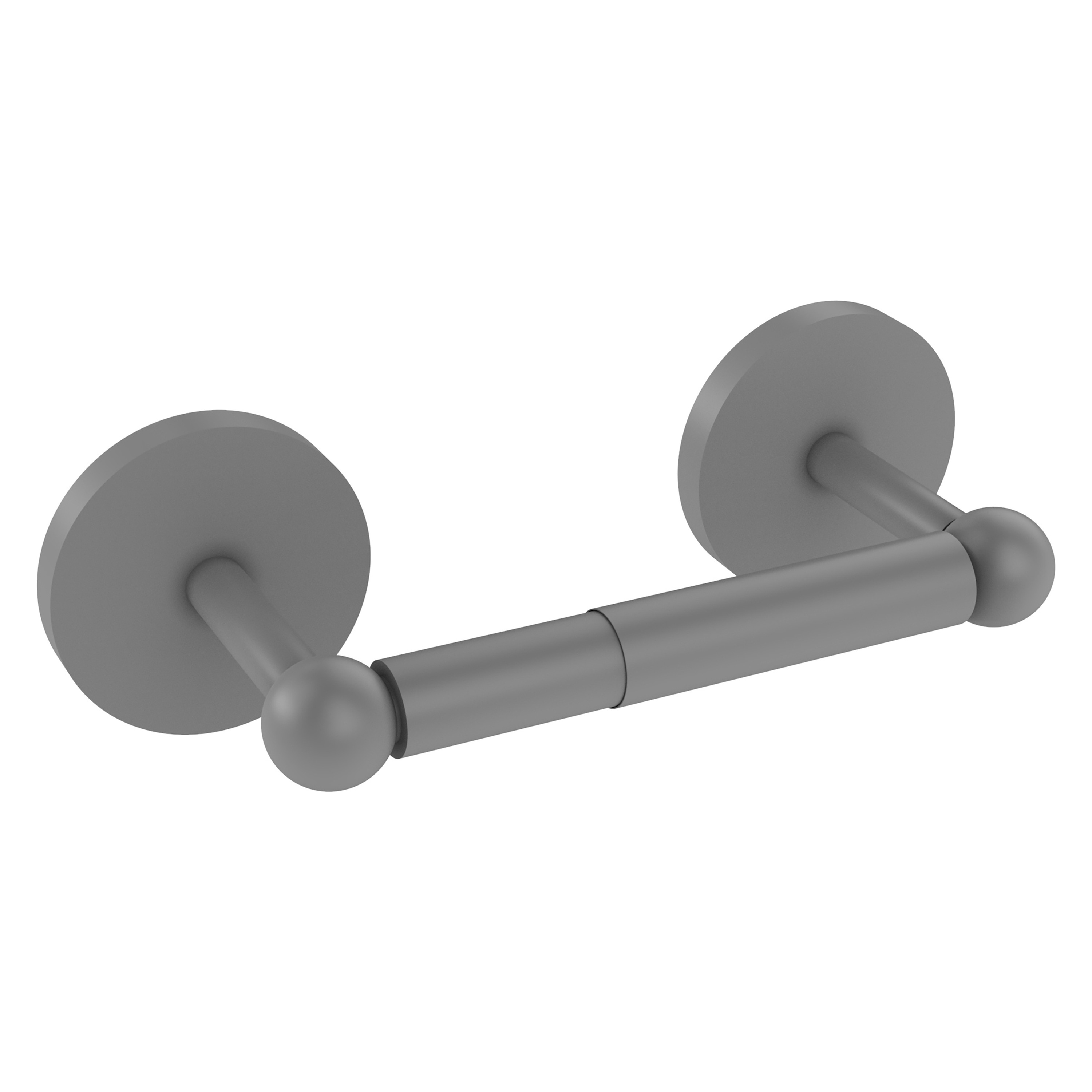Allied Brass P1024-GYM Prestige Skyline Matte Gray Wall mount Double post Toilet Paper Holder 1 -Rolls with Storage