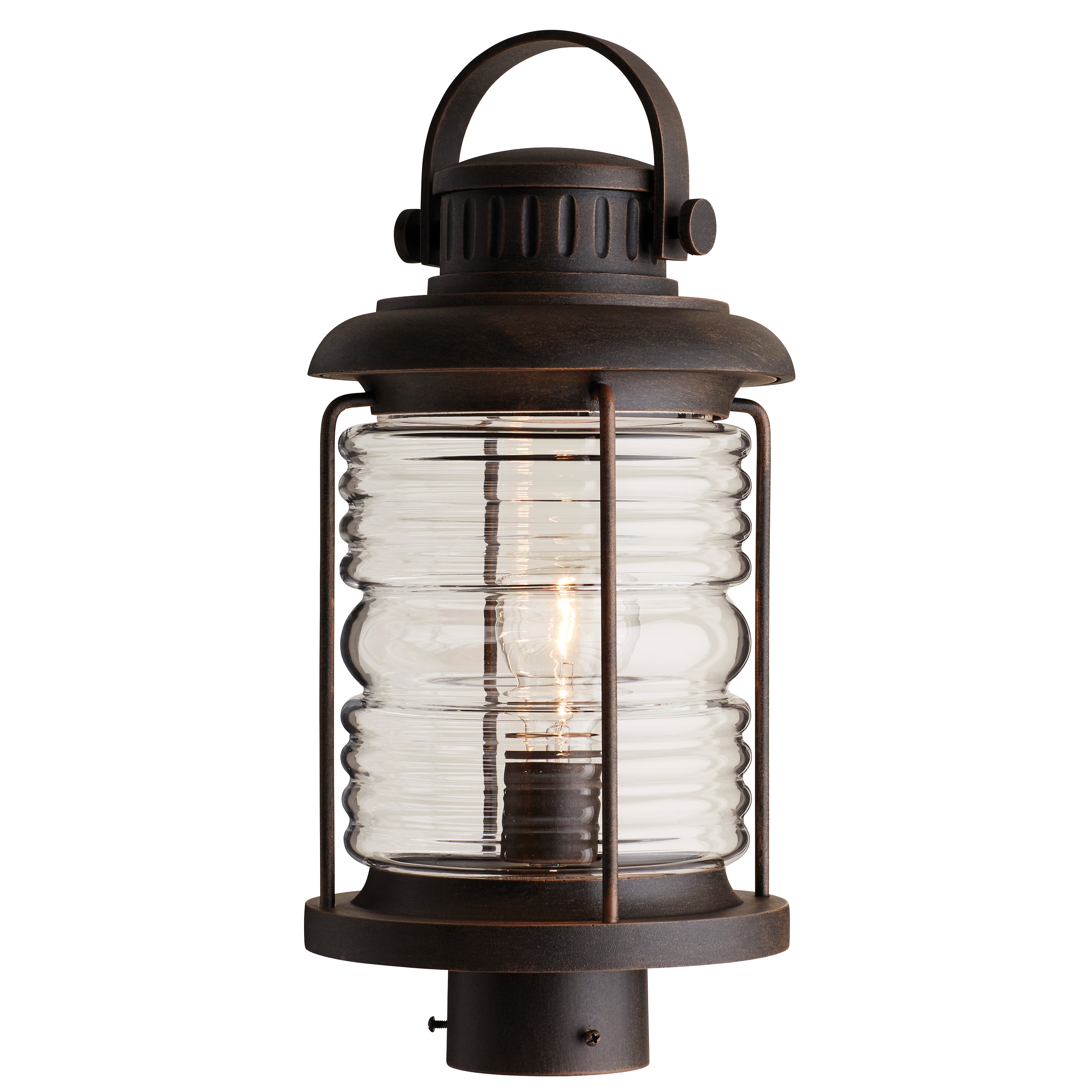 Stonecroft 16.63-in Aged Bronze Traditional Post Light | - allen + roth 39500
