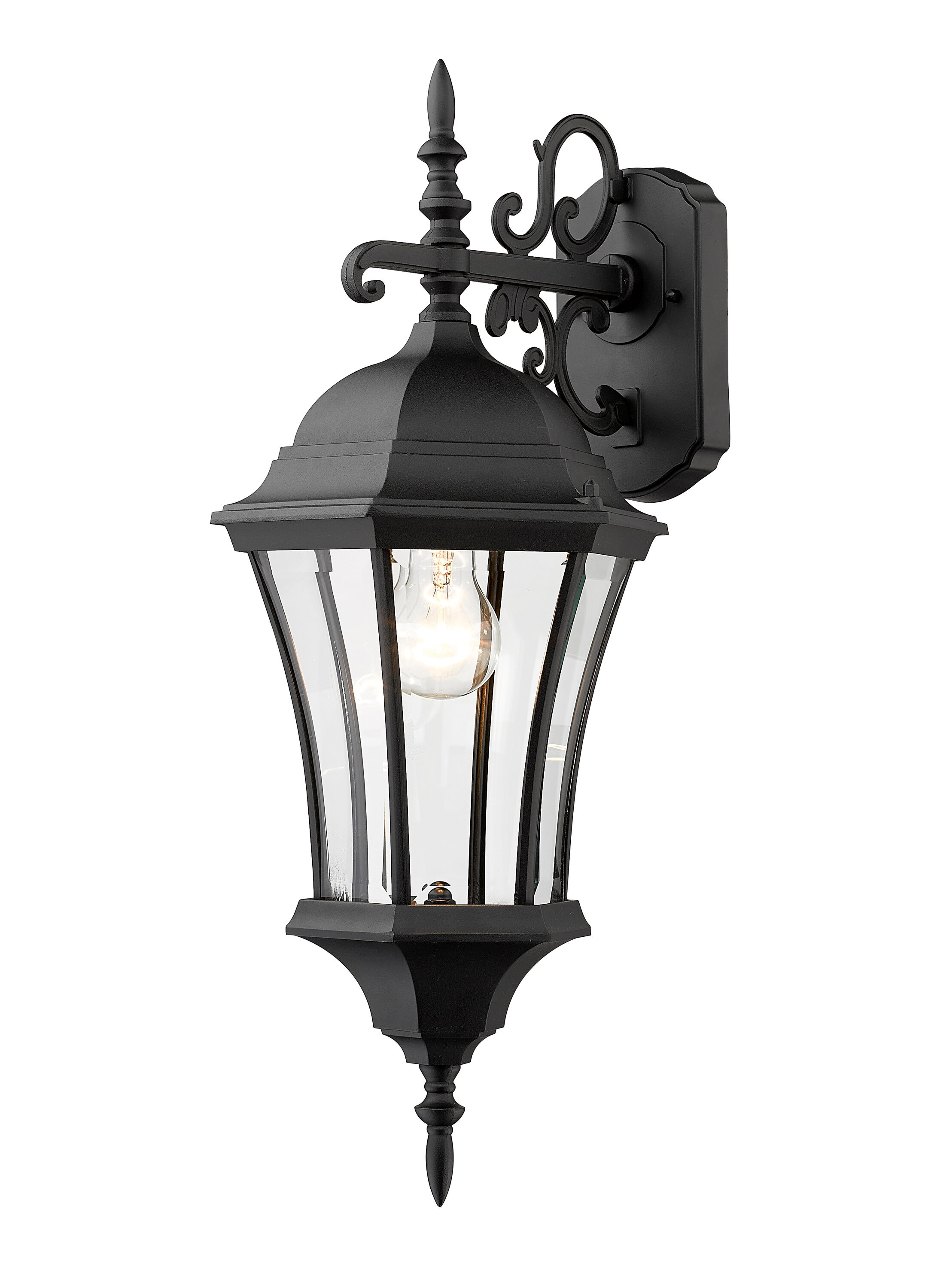 Z-Lite 522M-BK Wakefield 1 -Light 24.0-in H Black Hardwired Outdoor Wall Light