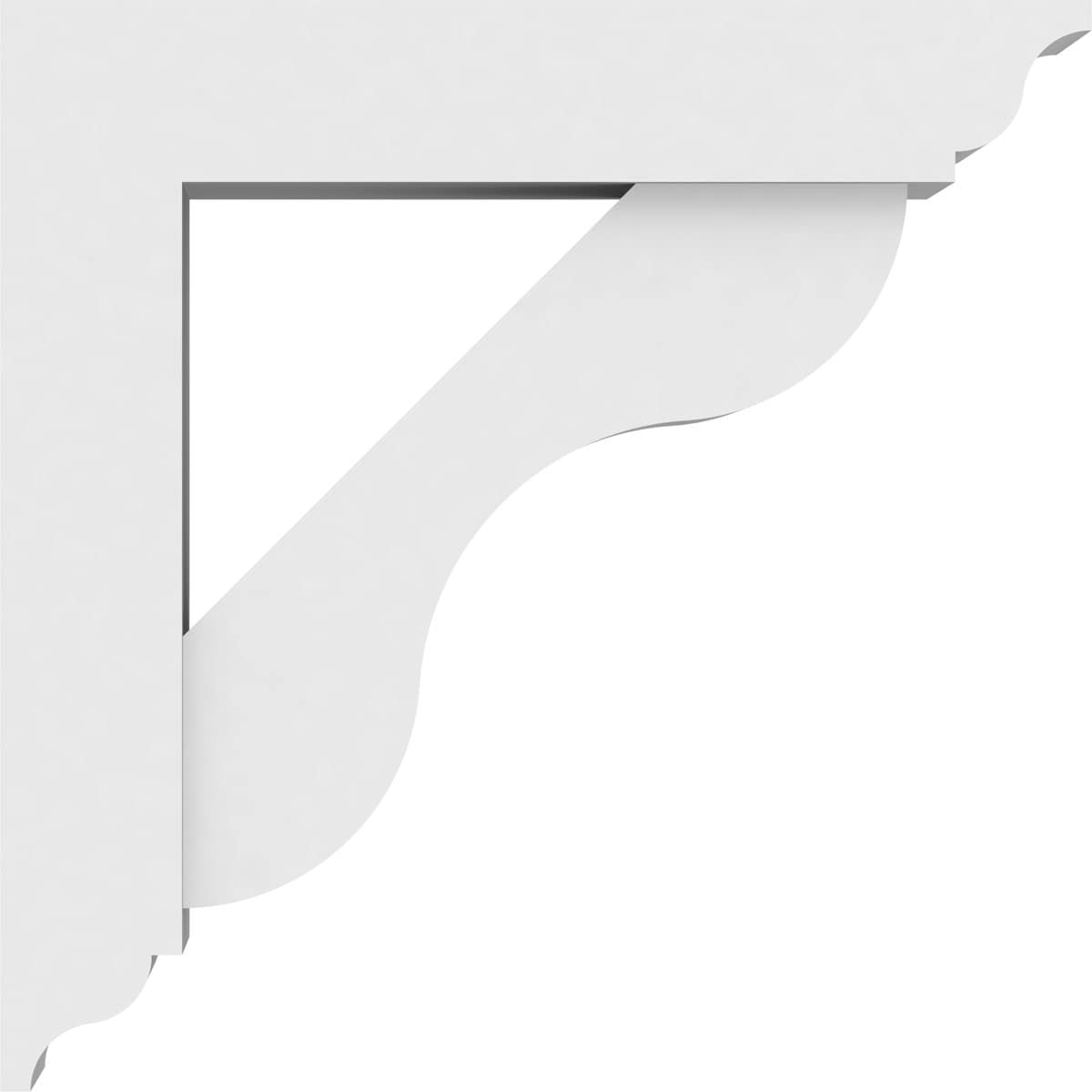 Ekena Millwork BKTP03X12X12CAR01 Exterior-Brackets-Braces - View #3