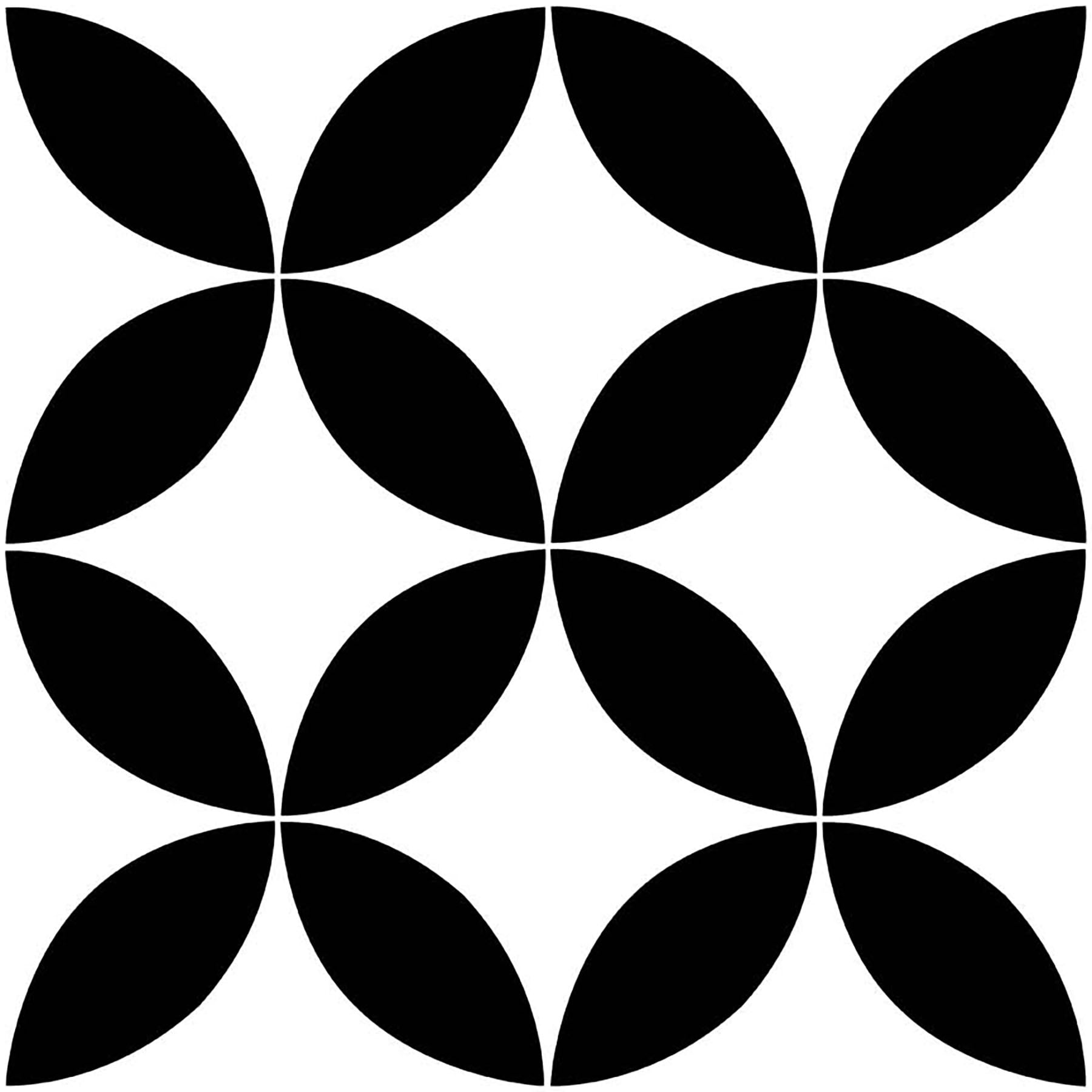 FloorPops TFP3301 Black and White Black and white Patterned look 2.76-mil x 12-in W x 12-in L Water Resistant Peel and stick Vinyl Tile Flooring ( 20-sq ft Carton )