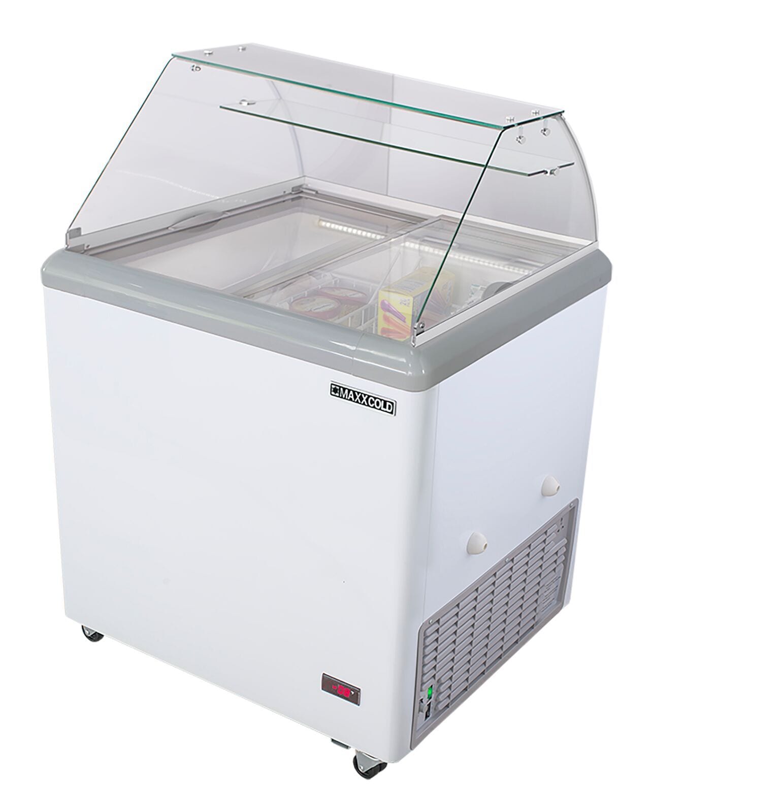 Koolmore 50 in. 8 Tub Ice Cream Dipping Cabinet Freezer - 13 Cu. ft.