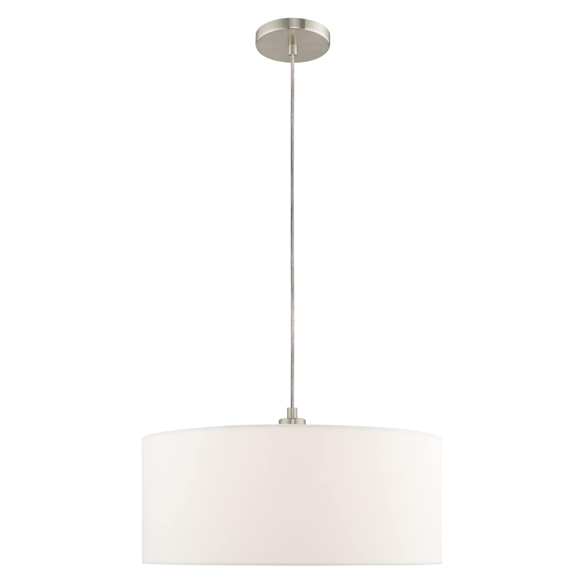 Livex Lighting 41090-91 Meridian 1 -Light Brushed Nickel Modern/contemporary For Use in Bathrooms, Bedrooms, Dining Rooms, Foyers, Kitchens, Living Rooms Chandelier