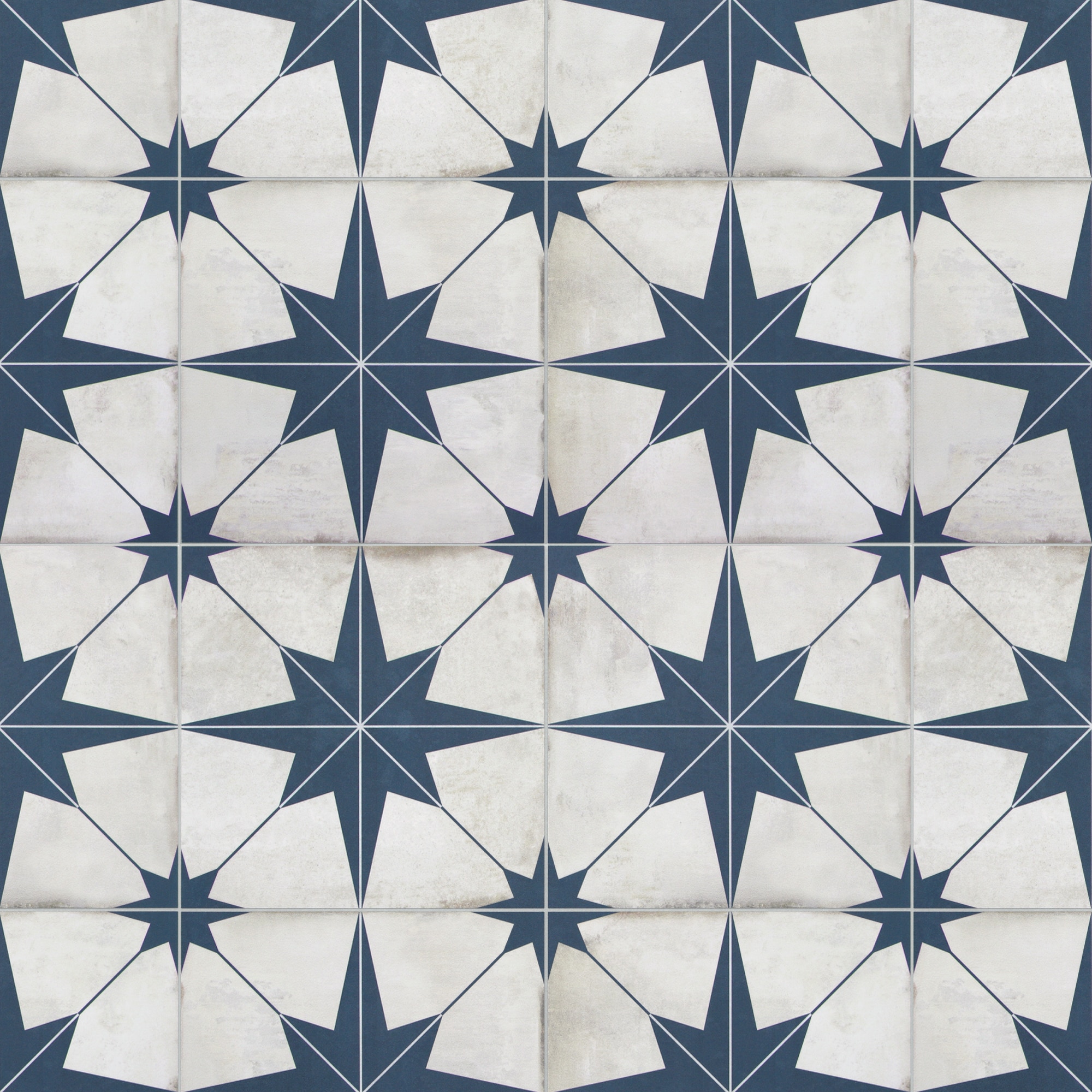 SUNWINGS FLR001-STRB-10 Blue 12-in x 12-in Matte Composite Patterned Mosaic Wall Tile ( 10-sq ft Carton