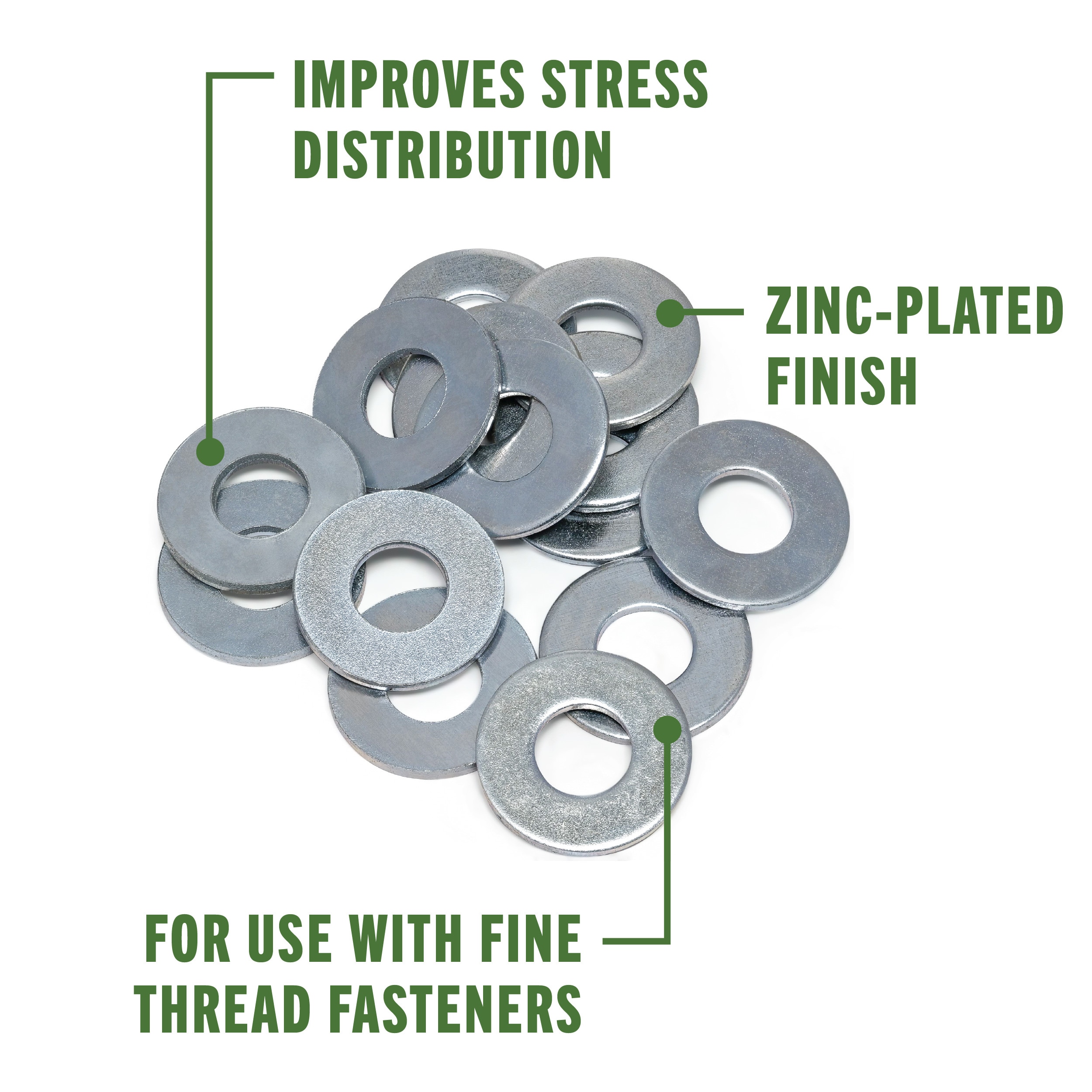 Hillman 24-Count #10 Zinc-plated Standard Flat Washer in the Flat Washers  department at