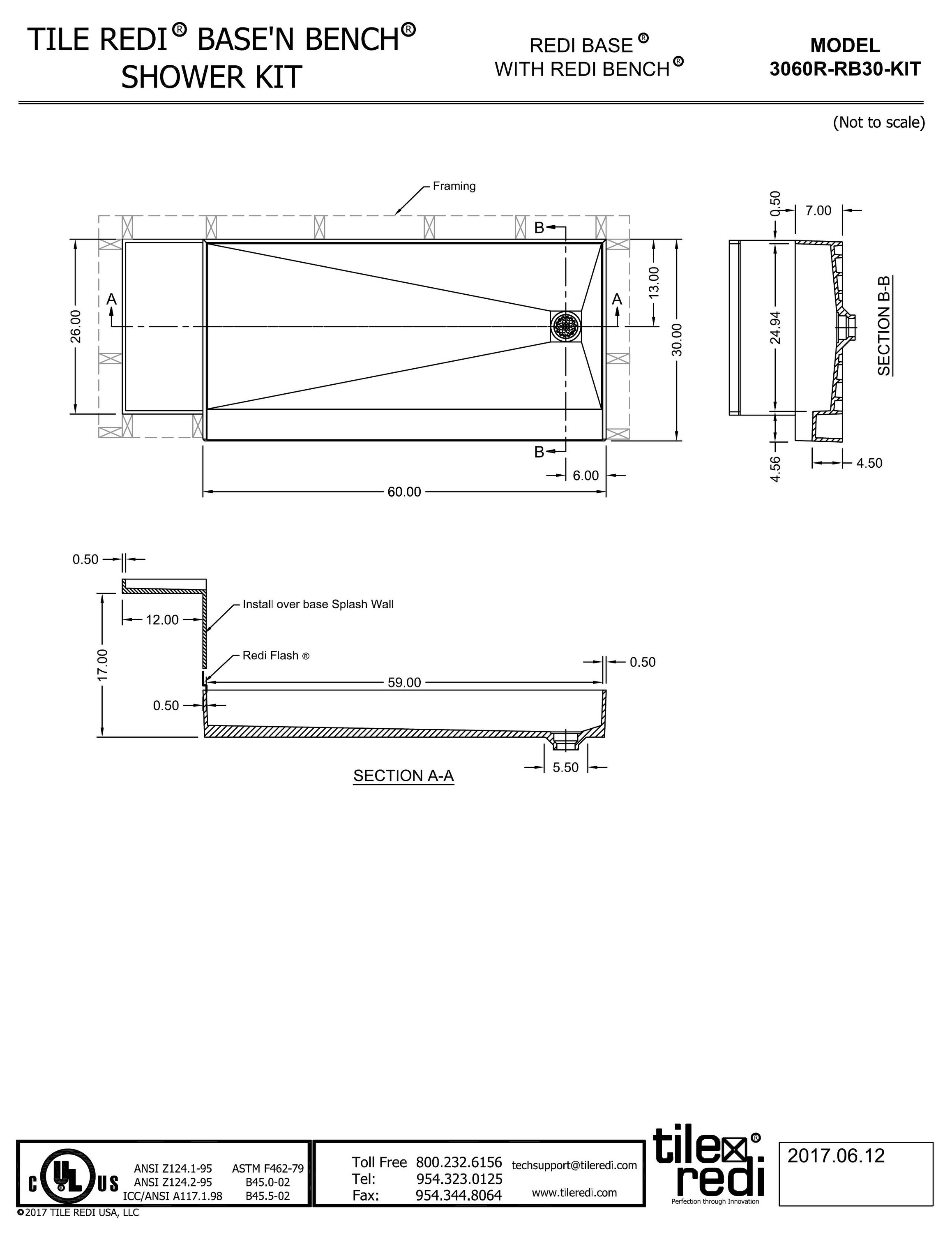 Tile Redi 3060R-RB30-KIT Shower-Floors - View #10