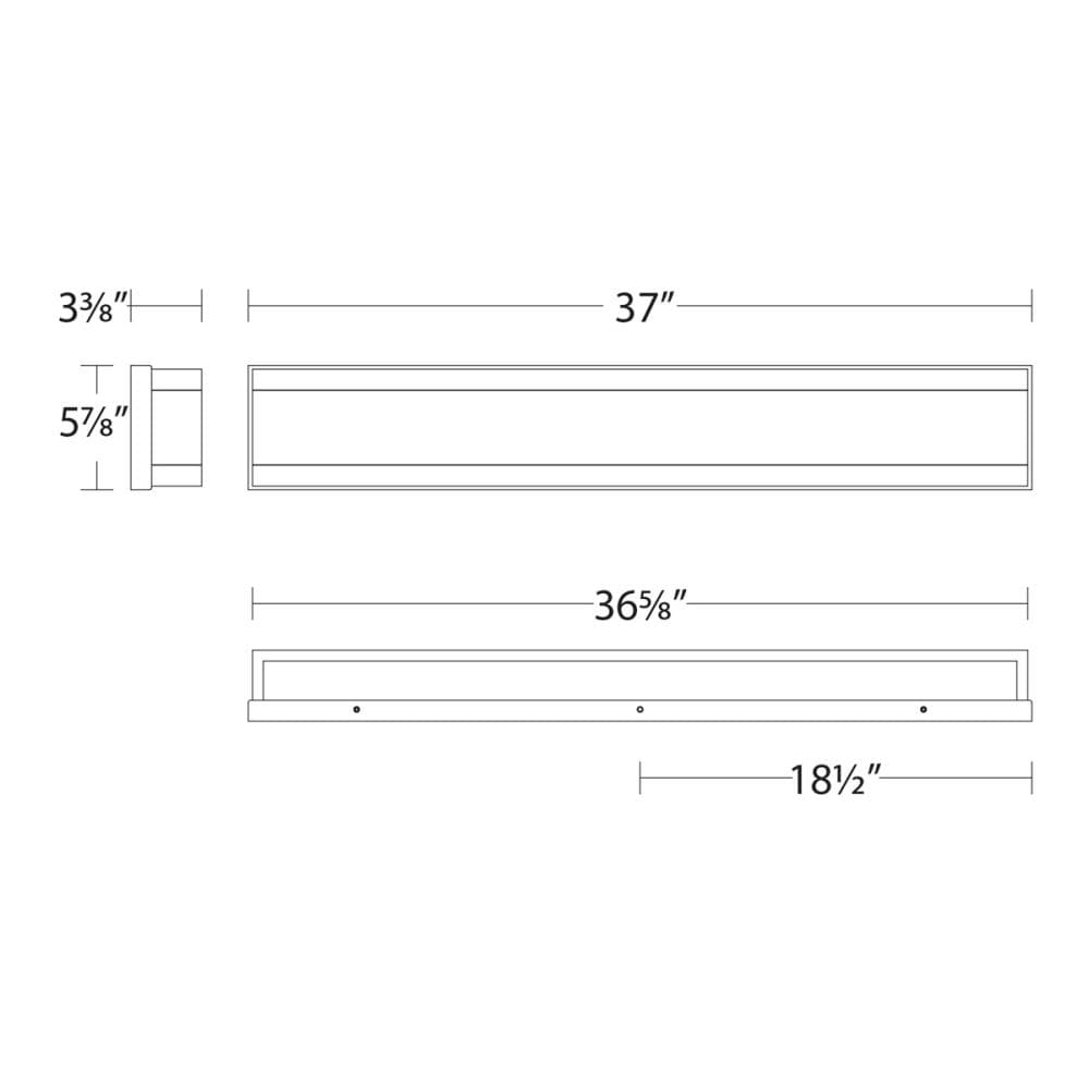 Repose 33.88" Aluminum LED Bath Bar with Dimmable Light