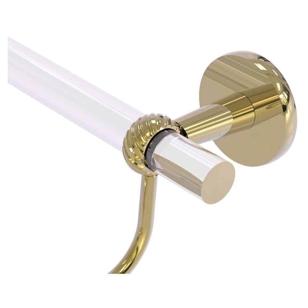 Allied Brass Clearview 36-in Wall Mount Single Towel Bar - Unlacquered Brass