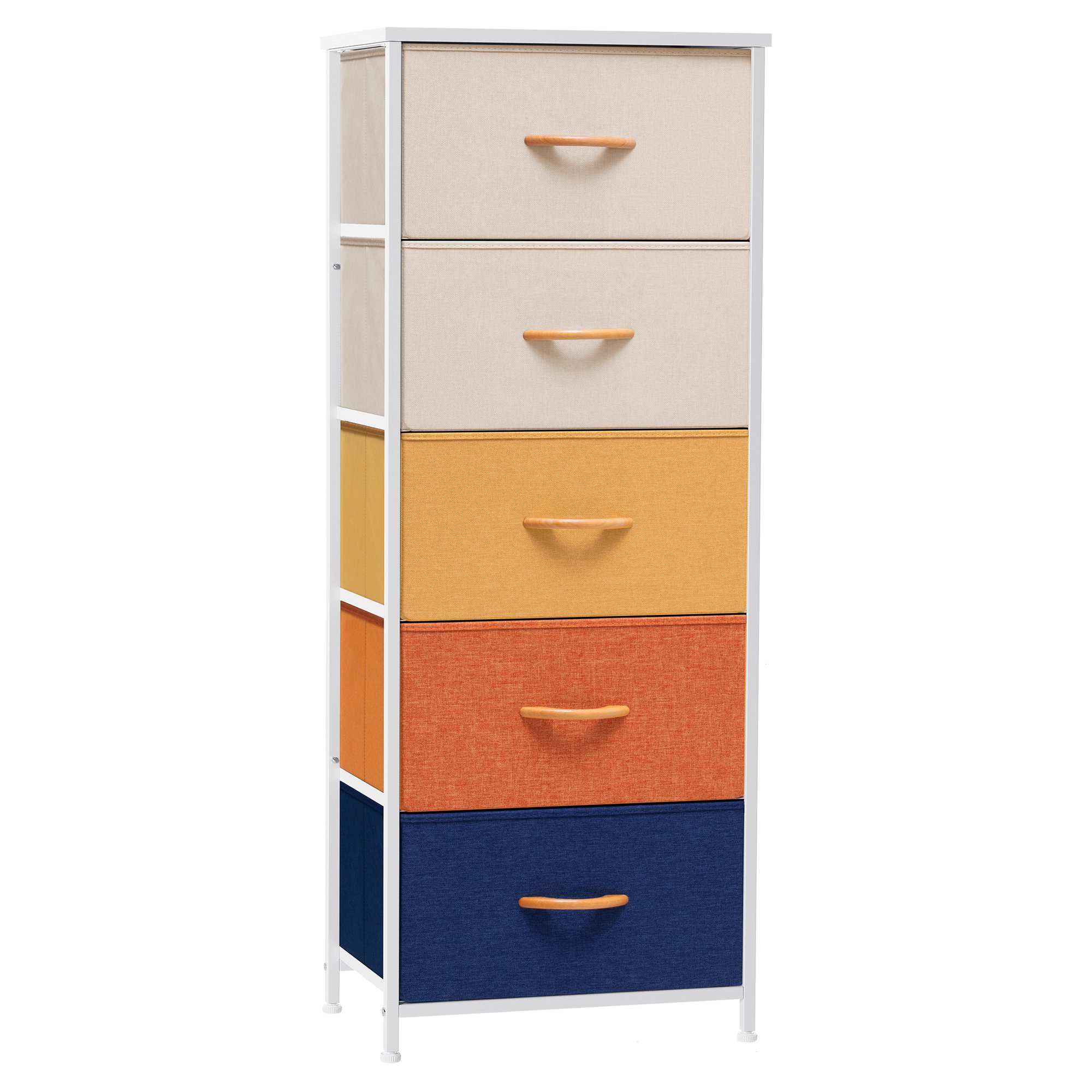 CloudFly CL-HD003YOB Dresser storage tower orange 5 -Drawer Standard dresser