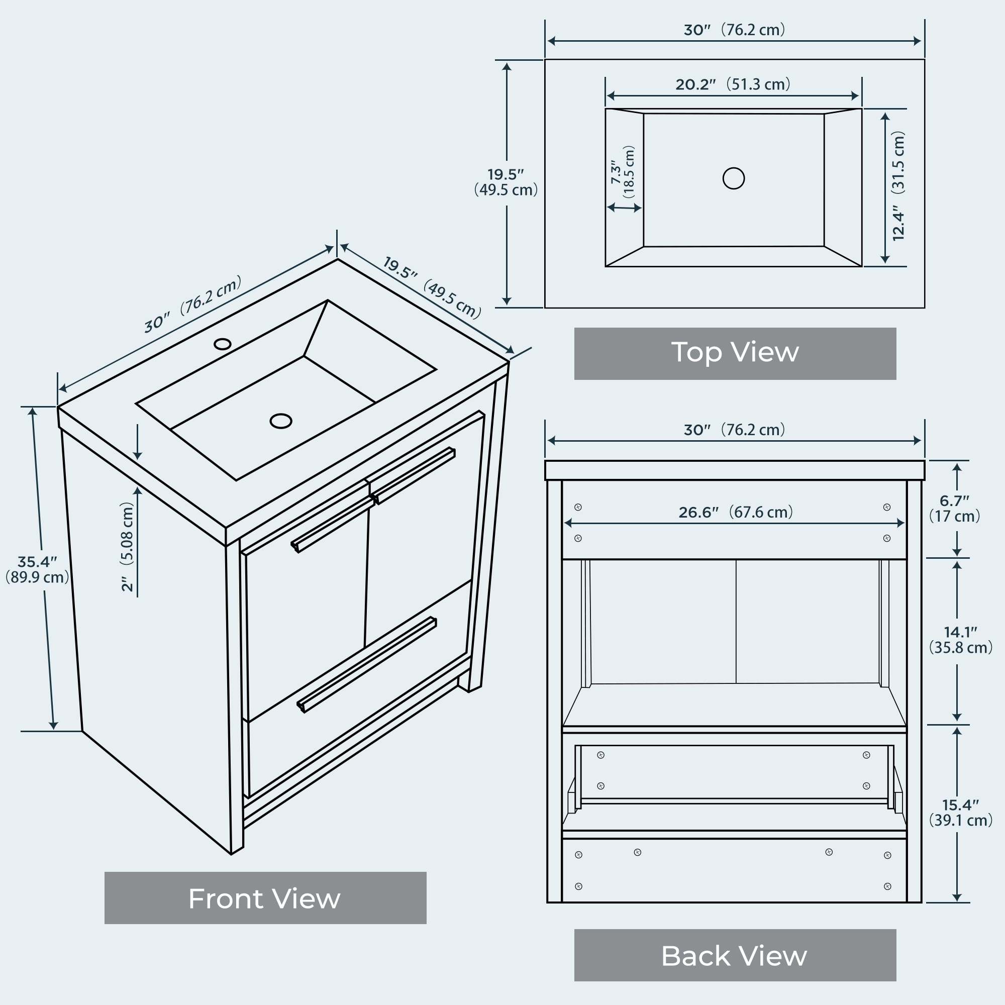 FURUISI LL31001W-30IN Bath-Vanity-Combo - View #13