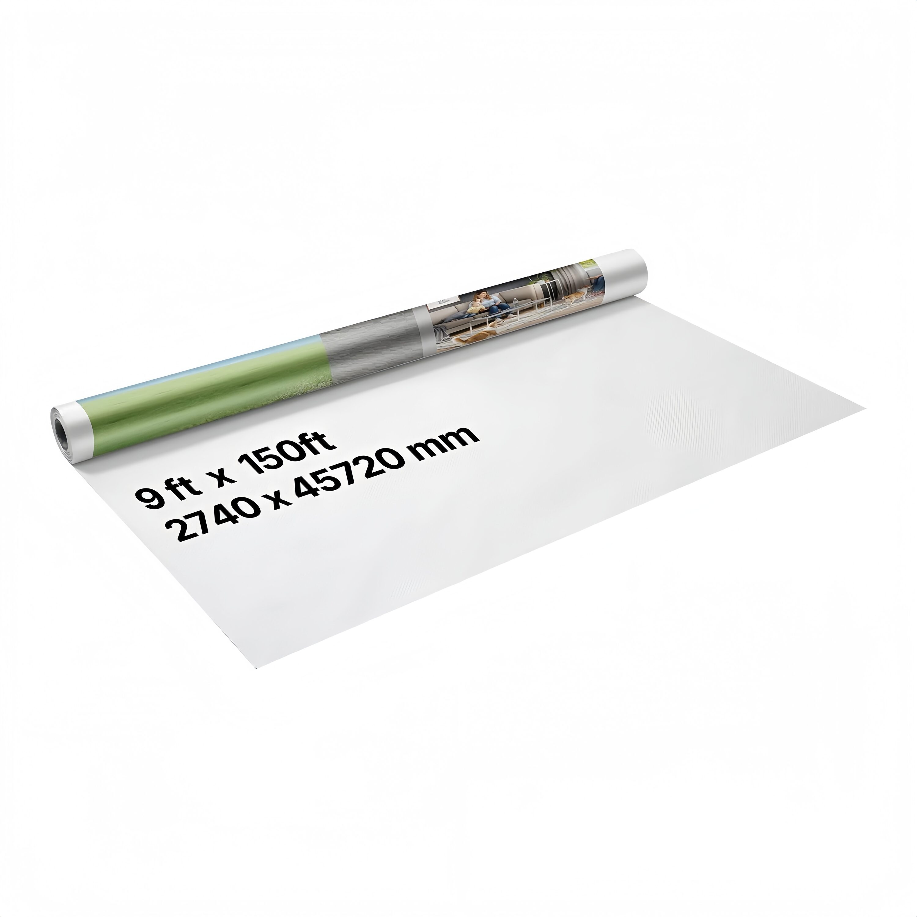 Numhew 9ft x 150ft 0.13mm Thick Tear-resistant White Vapor Barrier House Wrap