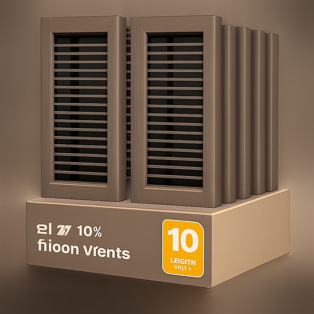 Etokfoks  Brown Includes Heavy Duty Steel Floor Register For Compatibility With Sidewall And Floor Vent 10 Pack