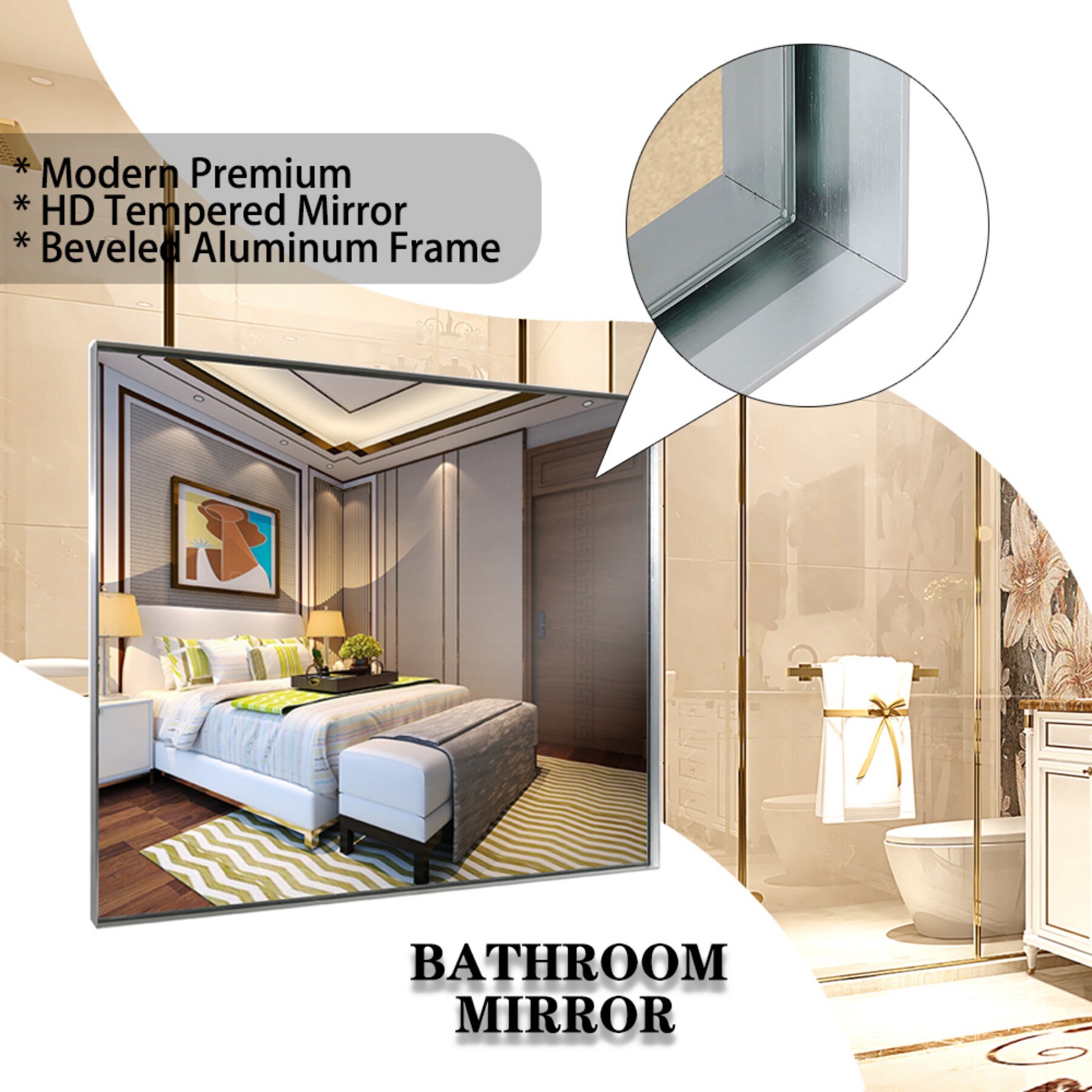 ToolCat SF1-41-YT Framed-Bath-Mirrors - View #3