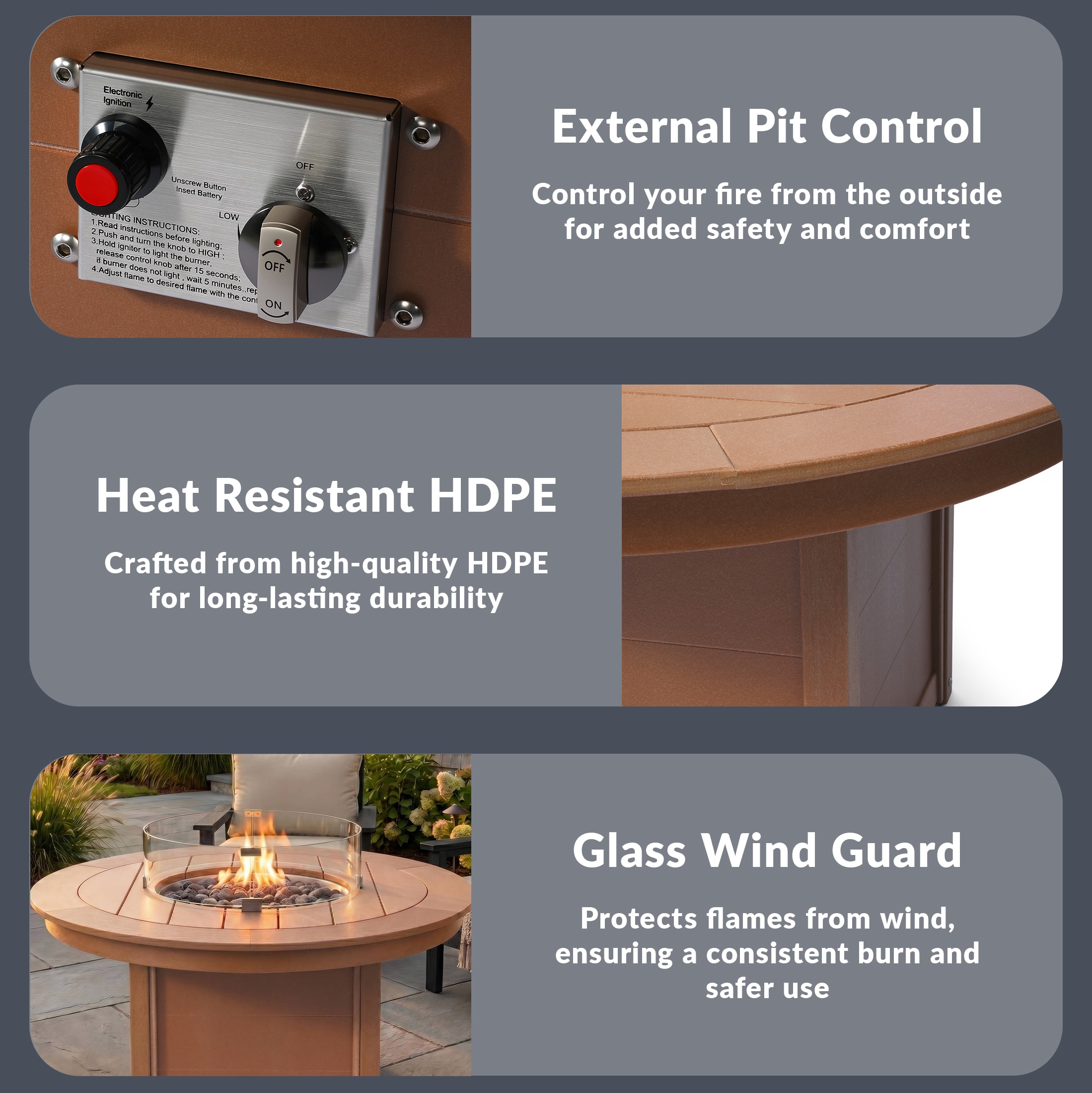 Costaelm COS308730 Outdoor-Gas-Firepits - View #12