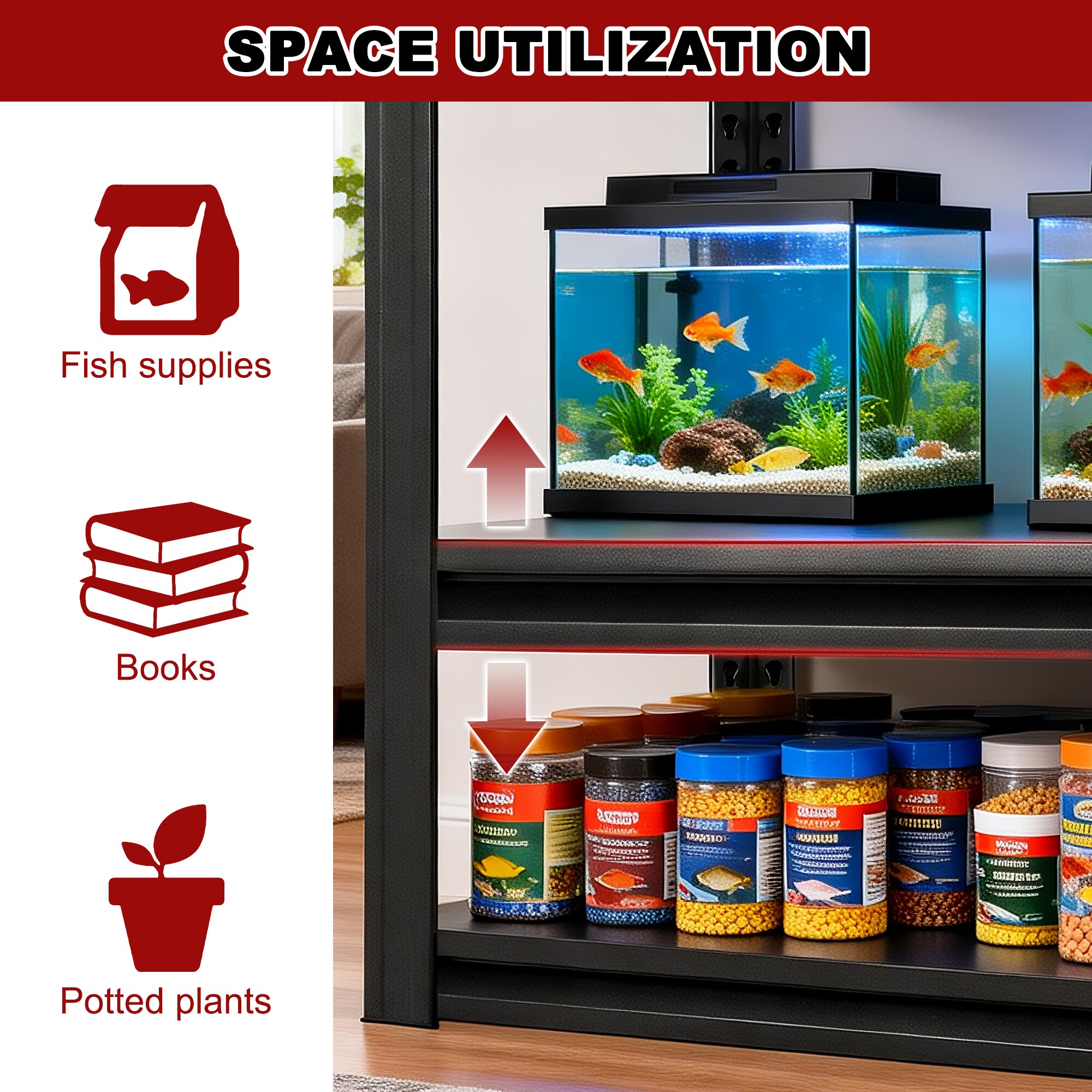 Siavonce XH0LGRY Free-Standing-Shelving - View #8