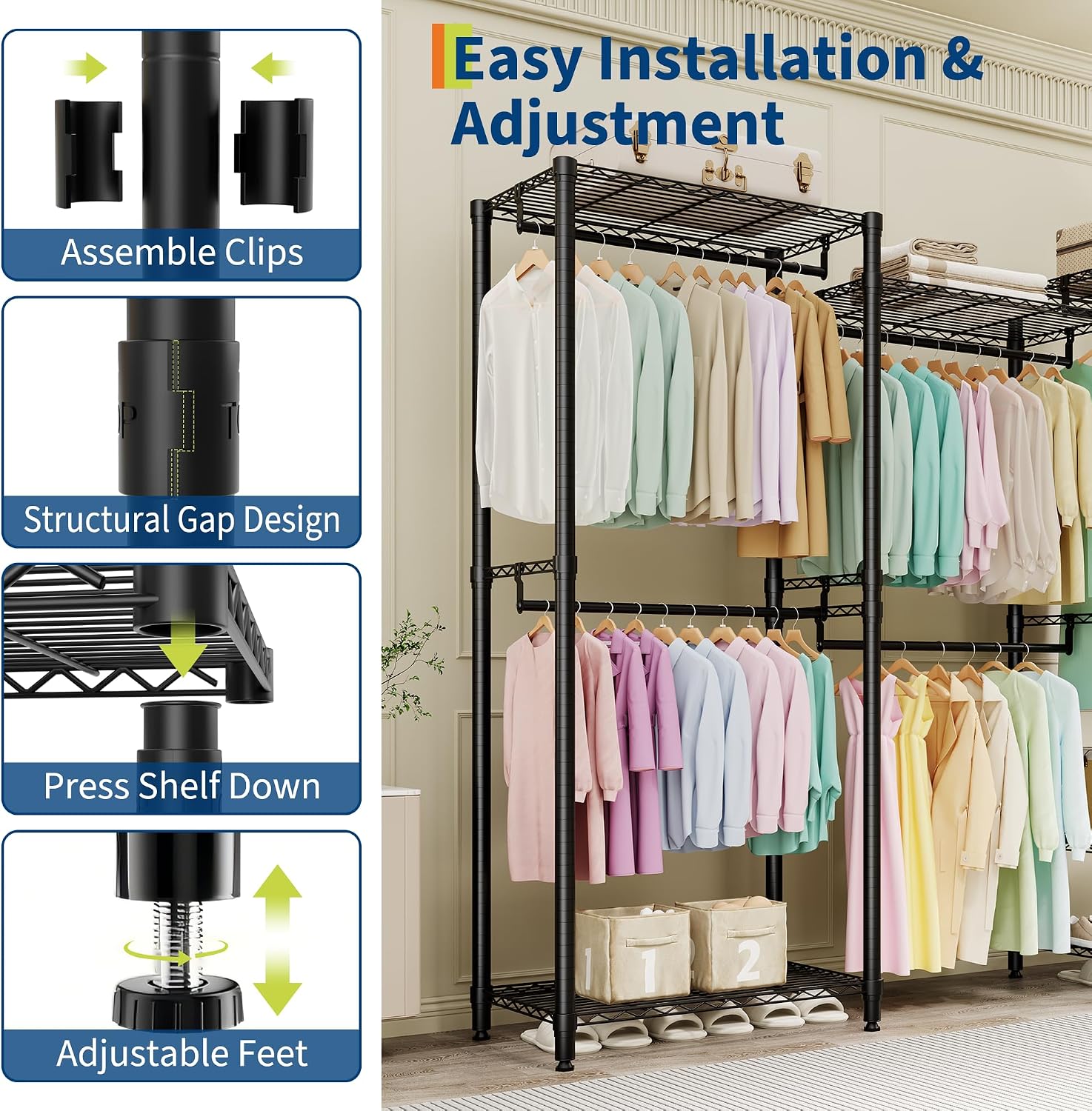 GAOMON CQC-TCSE2R-V8B1 Garment-Racks - View #4