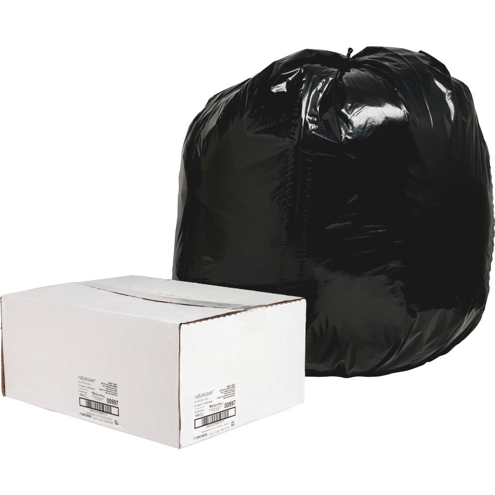 Nature Saver NAT00997 56-Gallons Black Outdoor Polypropylene Can Trash Bag