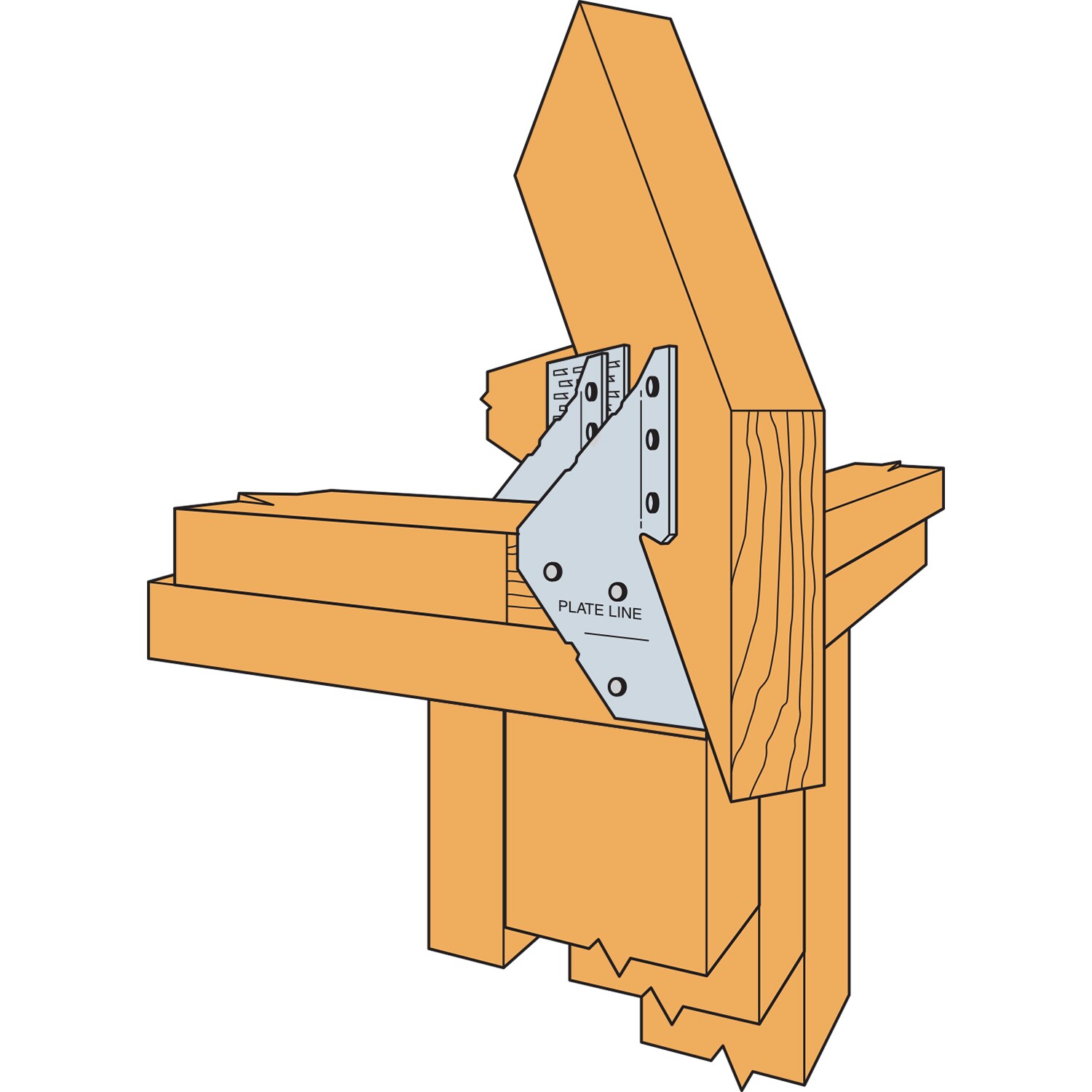 Simpson Strong-Tie HW Series 2-1/2 x 7-1/2 x 9-1/8 7 ga Top