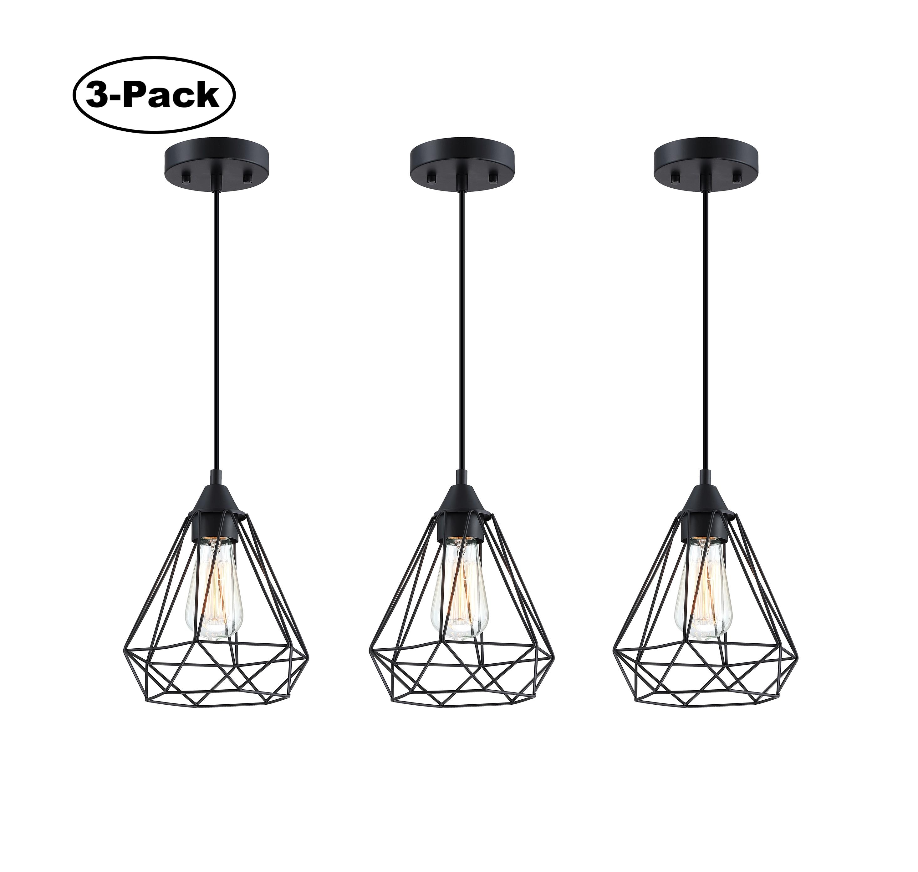 Hukoro 3FL51381-BK 3 -Light Matte Black Modern/contemporary Globe Mini Hanging Pendant light