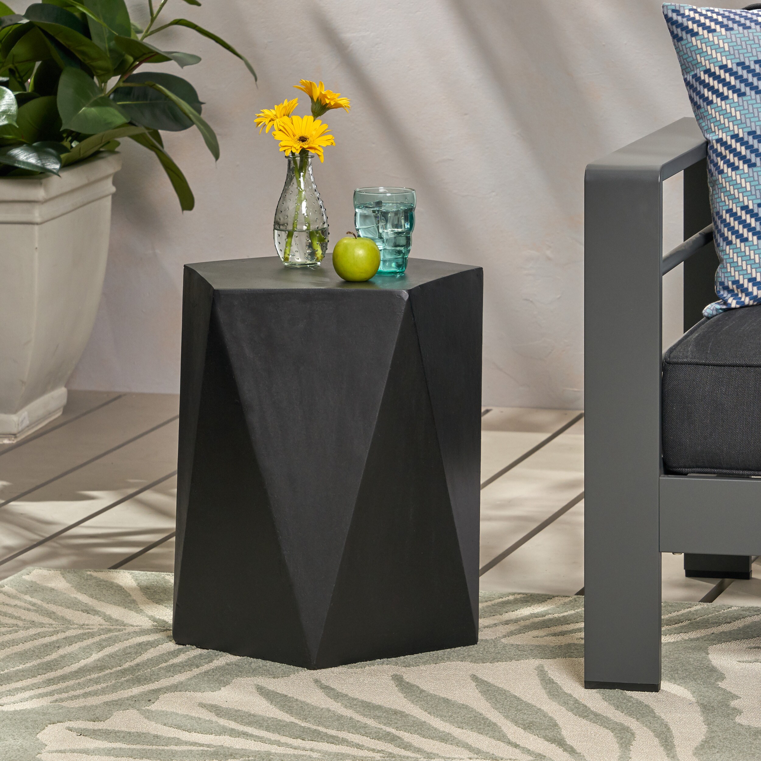 AHIOU HOME ZAAHG-67525.00BLKGS Garden-Stools - View #4