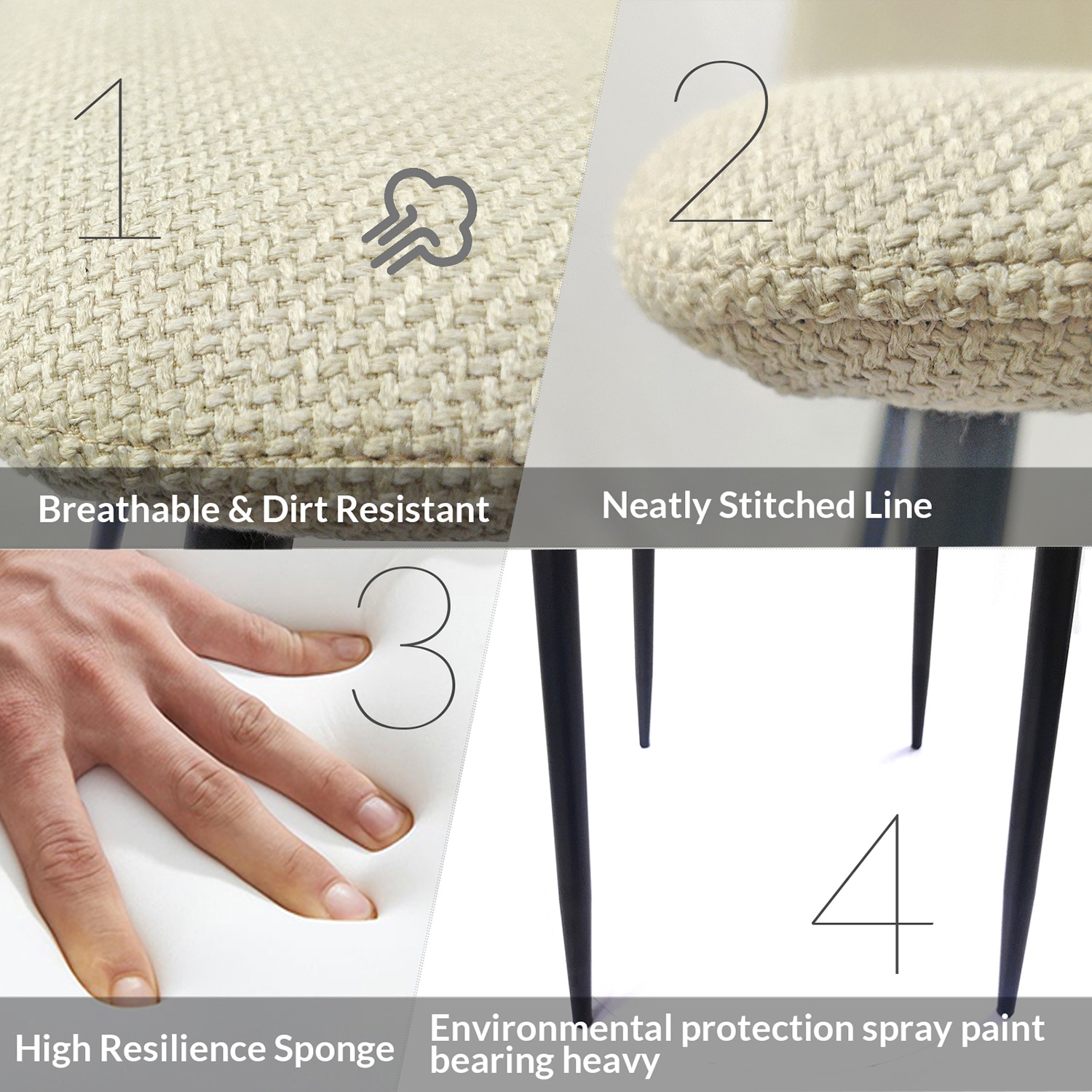 Bybafun YA6100046 Dining-Chairs - View #3