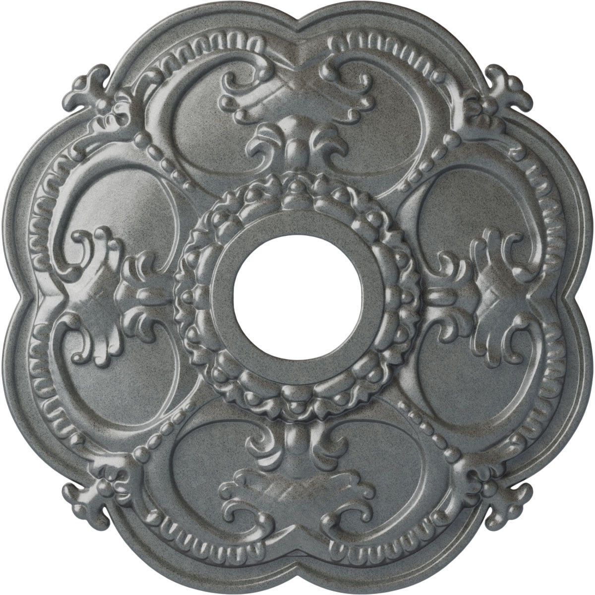 Ekena Millwork CM17ROPLS Rotherham 18-in W x 18-in L Painted Platinum Polyurethane Whole Ceiling Medallion
