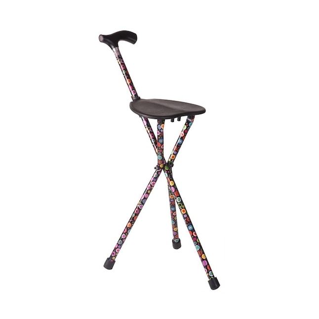 Kontrovers retort opbevaring HealthSmart Switch Sticks Seat Stick, 2-In-1 Walking Cane Seat, Folding,  Bubbles in the Medical Walking Canes department at Lowes.com