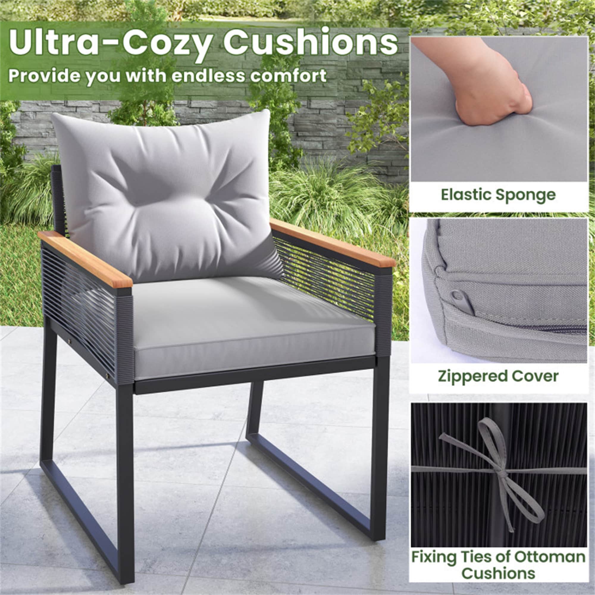 BABOOM BOM-0354GR-CO Patio-Conversation-Sets - View #7