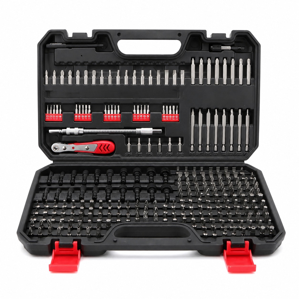 Avid Power 260 Piece Precision Security Bit Set With Ratchet Wrench Nut Driver And Storage Case