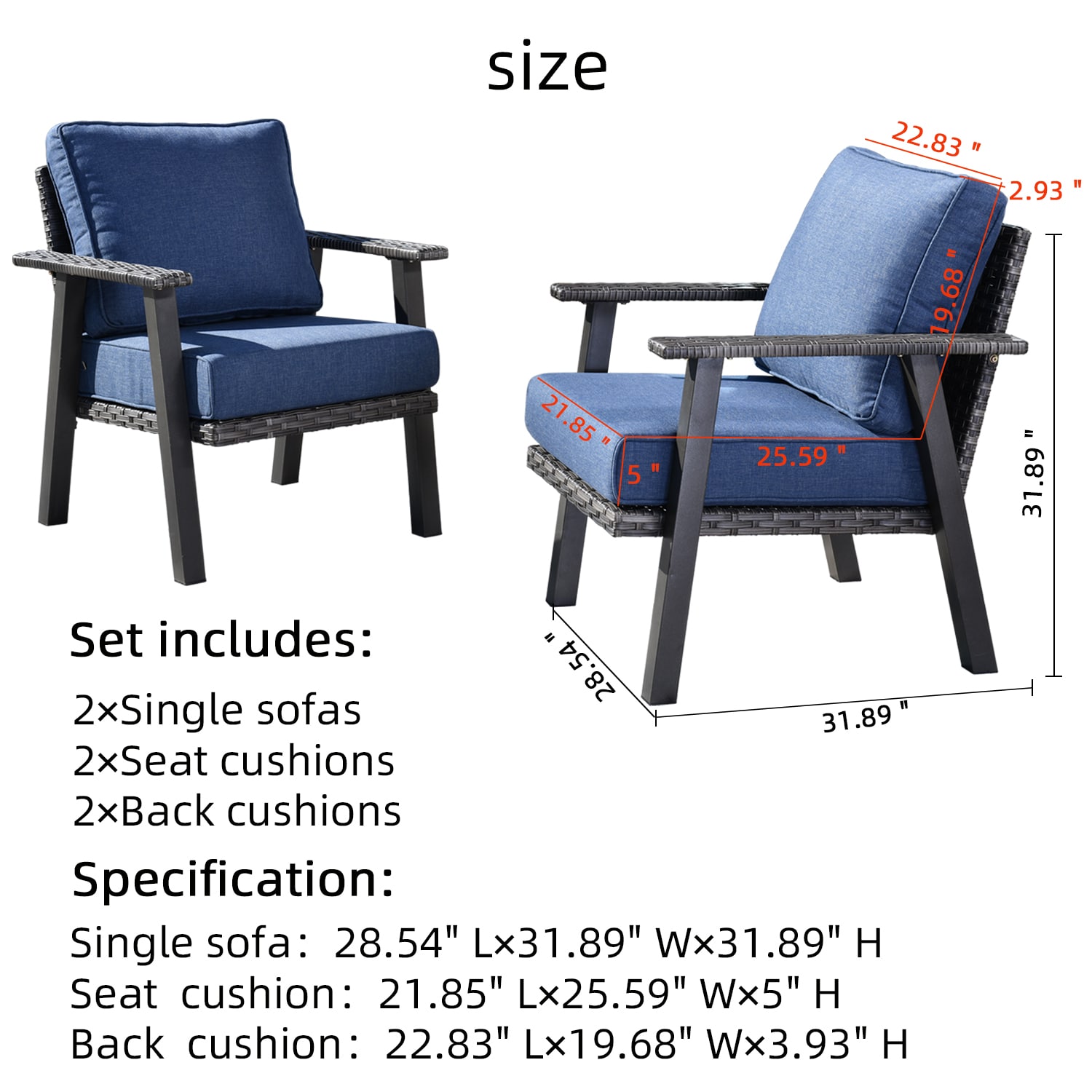 XIZZI XIHW3021 Patio-Chairs - View #3