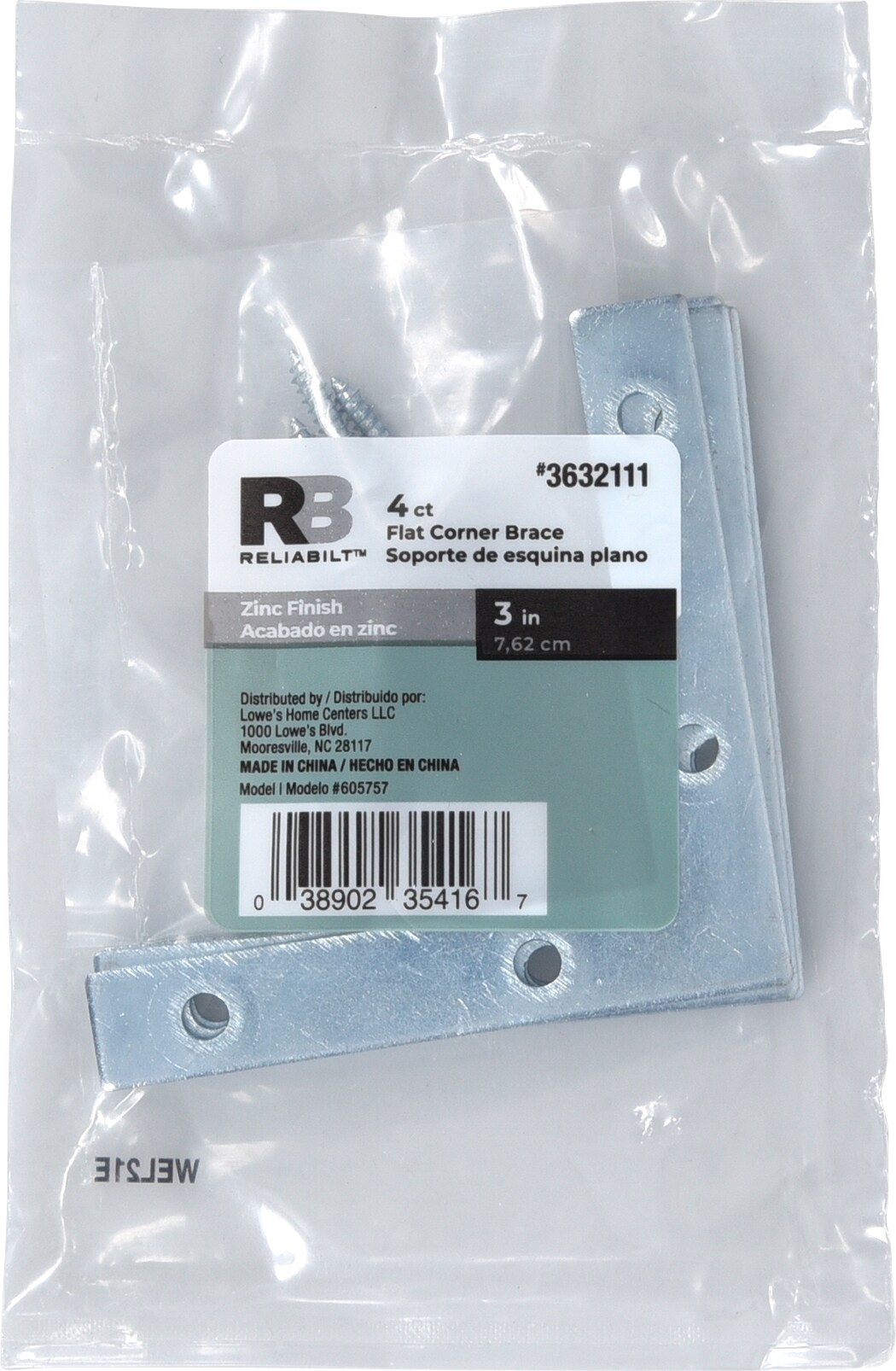 RELIABILT 605757 Mending-Plates-Brackets-Braces - View #3