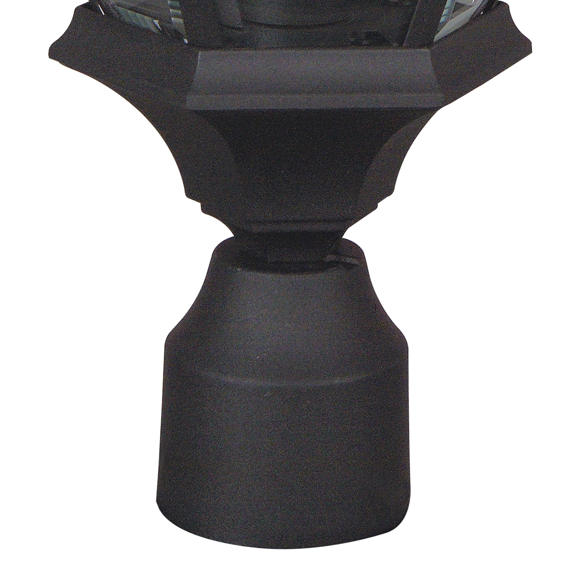 Matte Black Traditional Outdoor Lantern with Clear Glass Shade