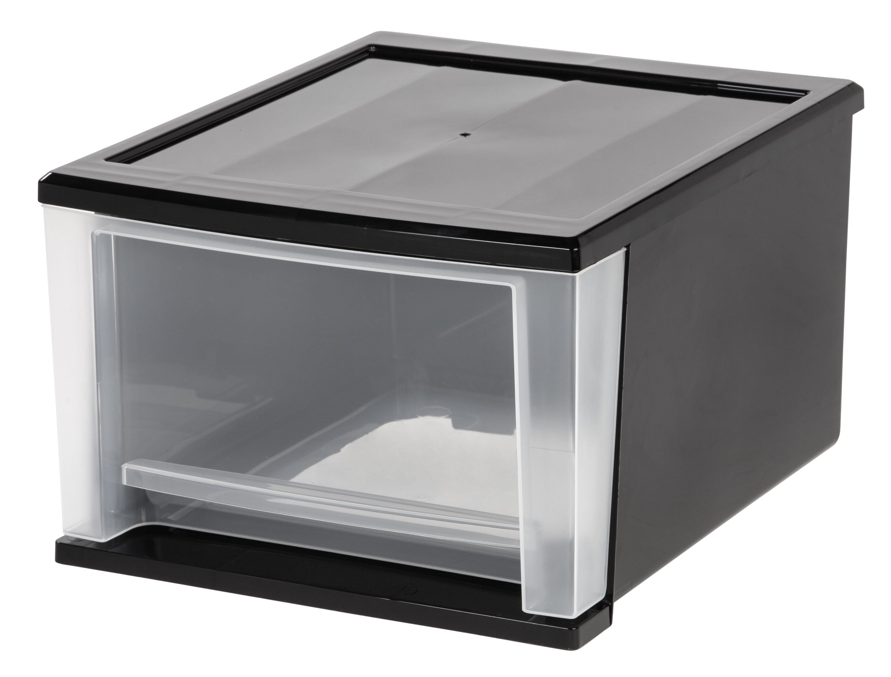 Rotho Systemix Box 1 Drawer, Plastic (PP), Anthracite, Size L (39,5 x 34 x  20,3 cm), Youth Large / 11-13, Antracite/Transparent