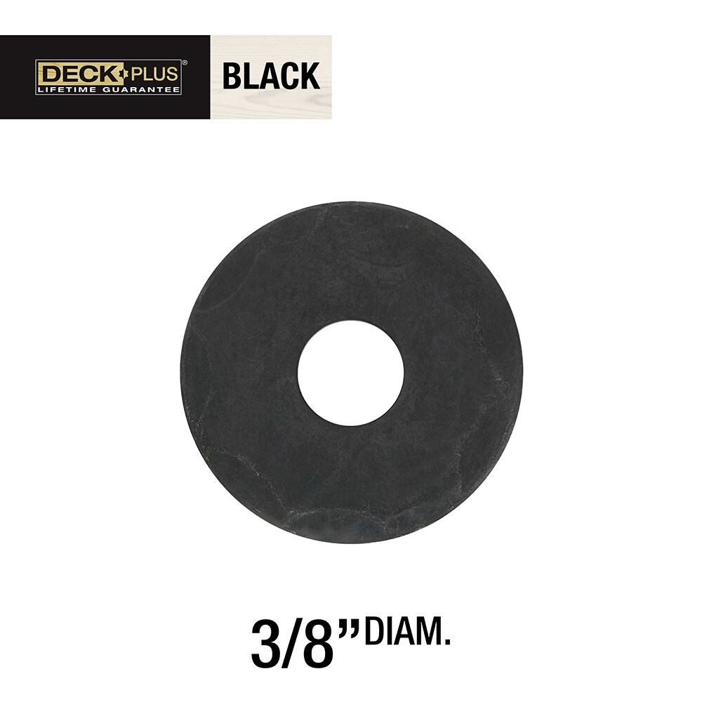 Deck Plus 4 -Pack 3/8-in x Black Fender Washer in the Fender