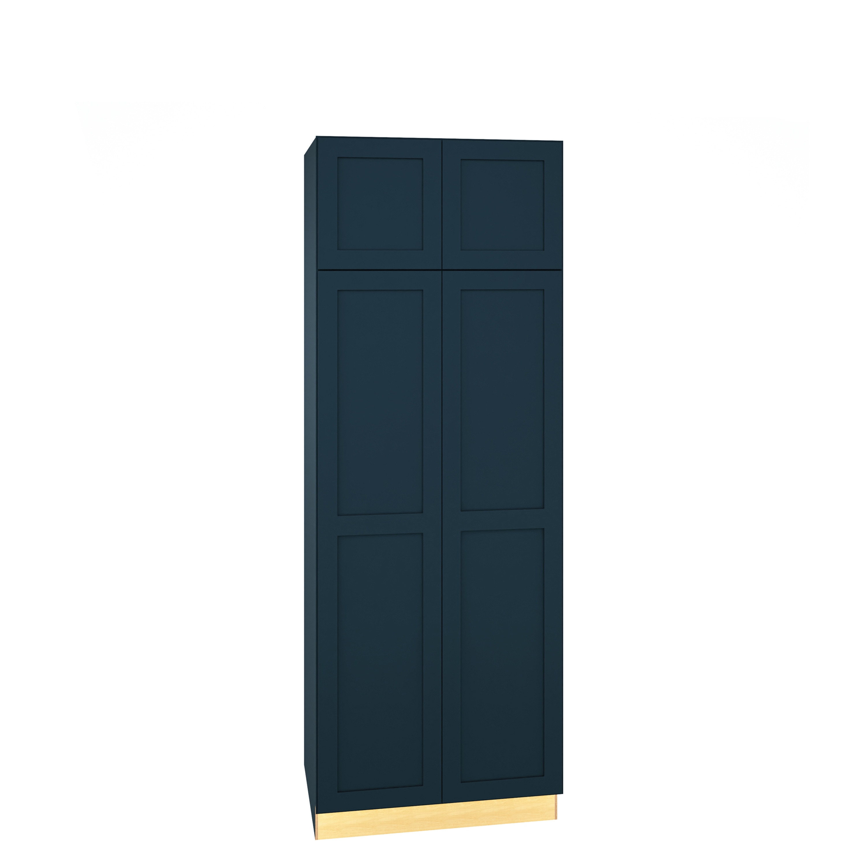 Diamond Express 330 U308424 Jamestown 30-in W x 84-in H x 24-in D Regatta Blue Pantry Fully assembled Plywood Cabinet (Recessed Panel Shaker)