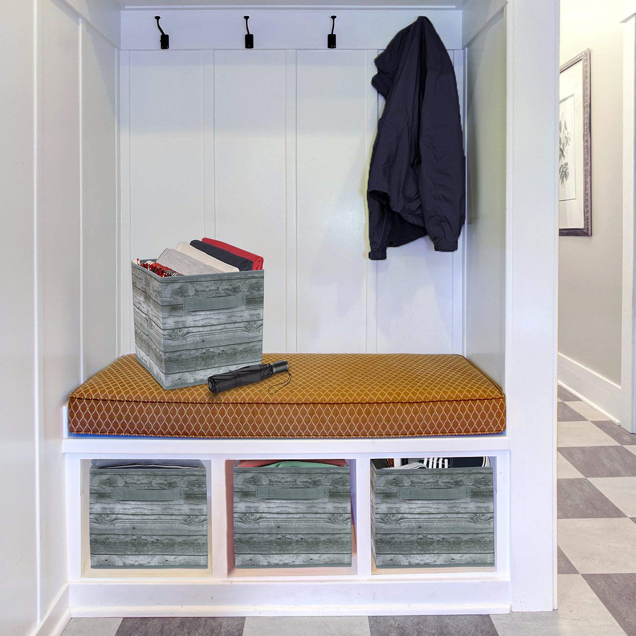 Sorbus Sorbus 4 Pack 11" Foldable Fabric Storage Cube Bins with Handles