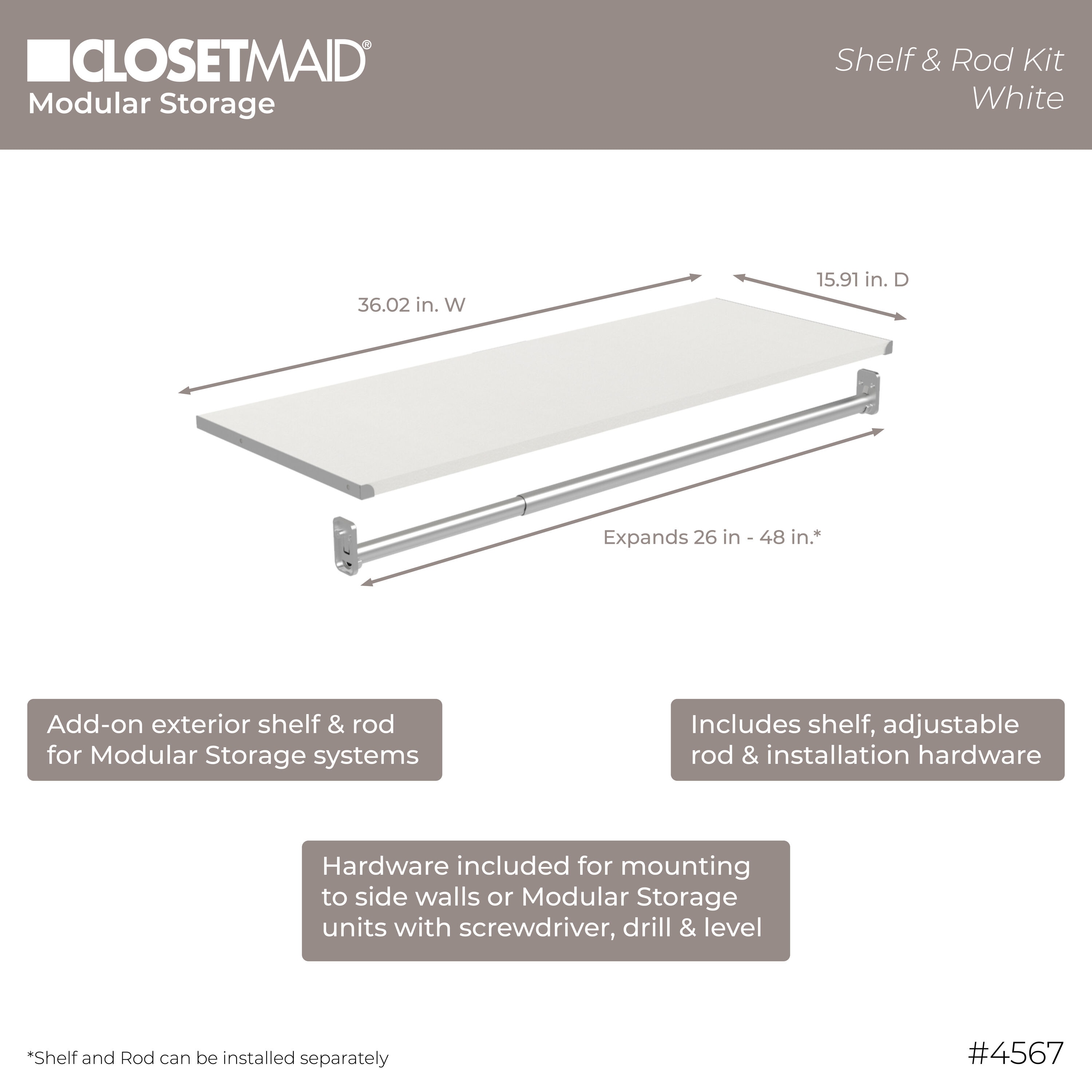 ClosetMaid 456700 Wood-Closet-Shelves - View #17