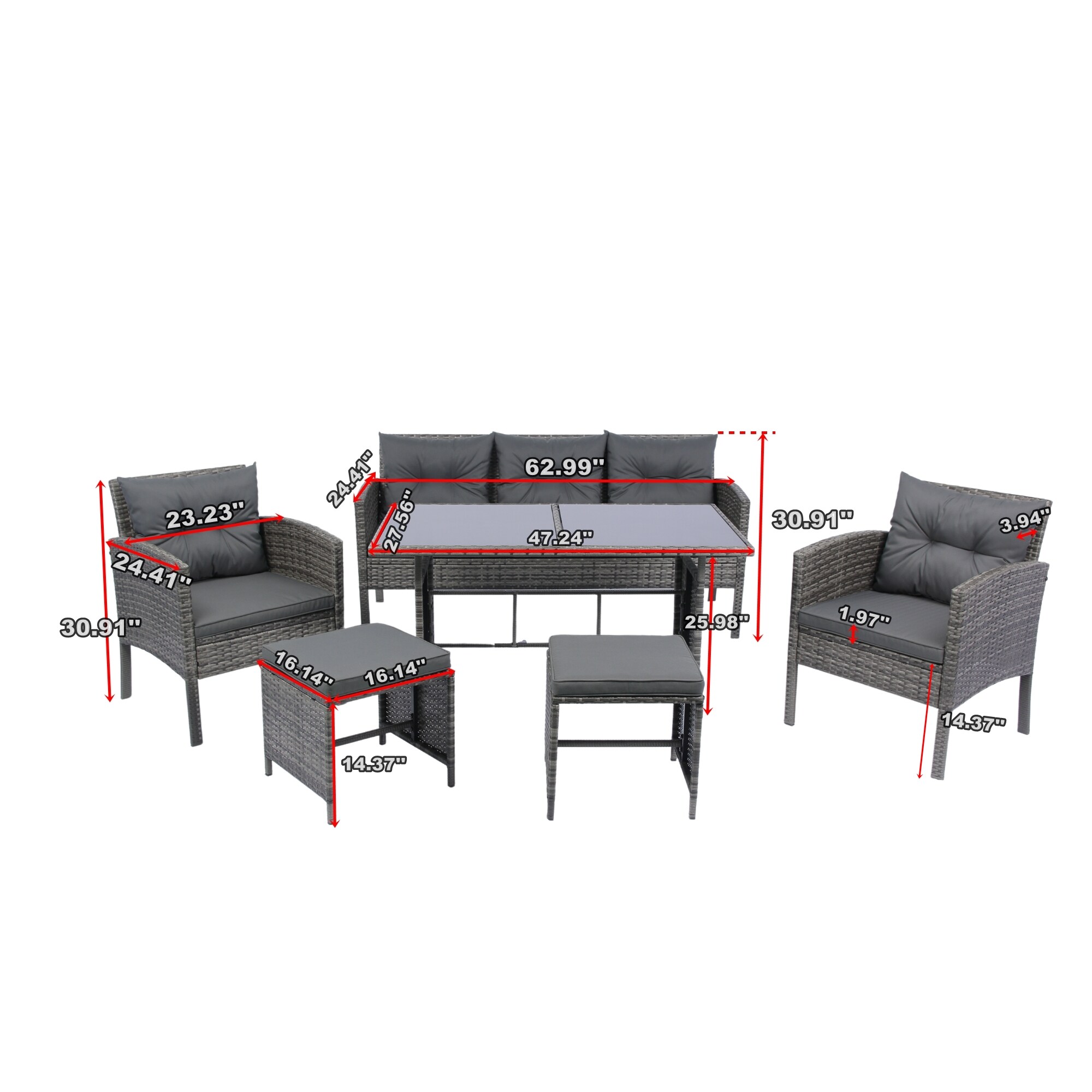 Nestfair HP329S42 Patio-Conversation-Sets - View #9