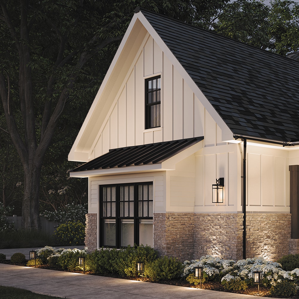 Hinkley 2805BK-LL Porter 1 -Light 25-in H Satin Black Hardwired Outdoor Wall Light