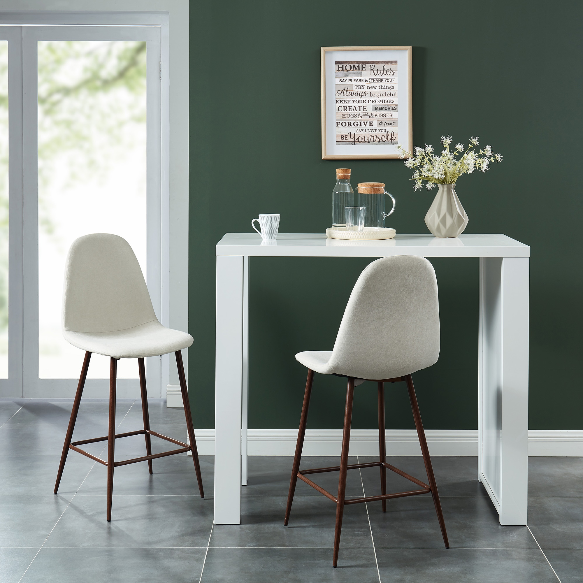 Worldwide Homefurnishings 203-616WL/BG stools - View #2