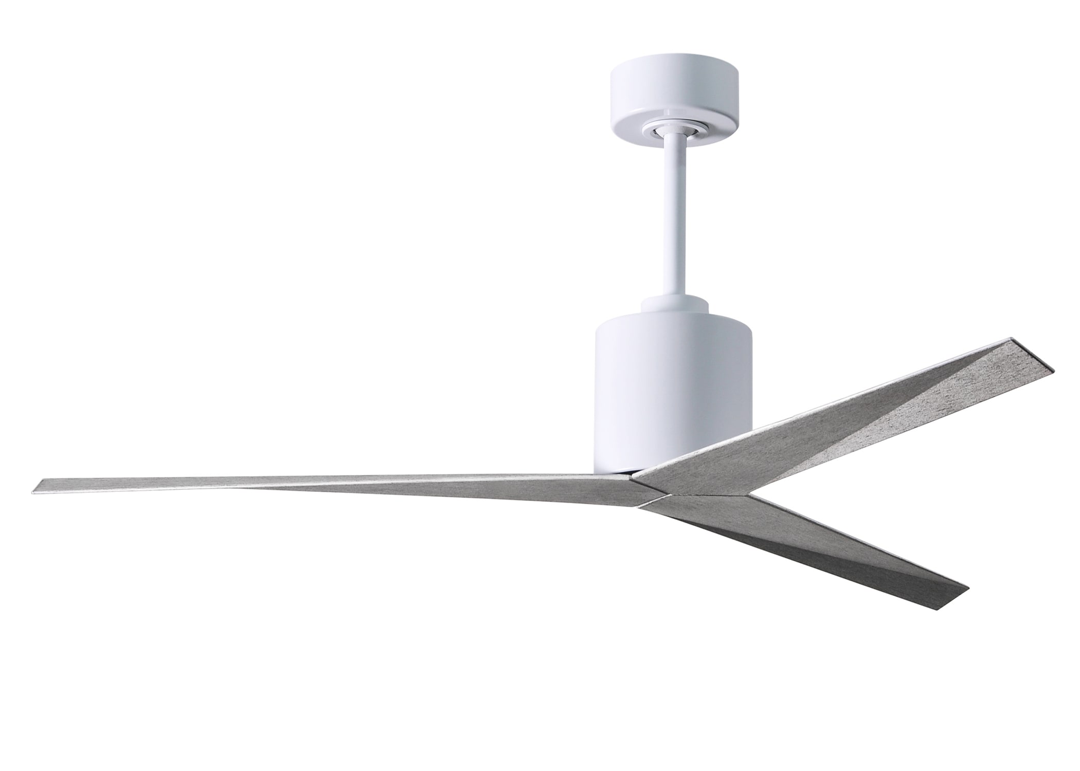 Matthews Fan Company EK-WH-BW Eliza 56-in Outdoor Gloss White with Barn Wood Blades Ceiling Fan Without Light - Remote Included ( 3 -Blade )