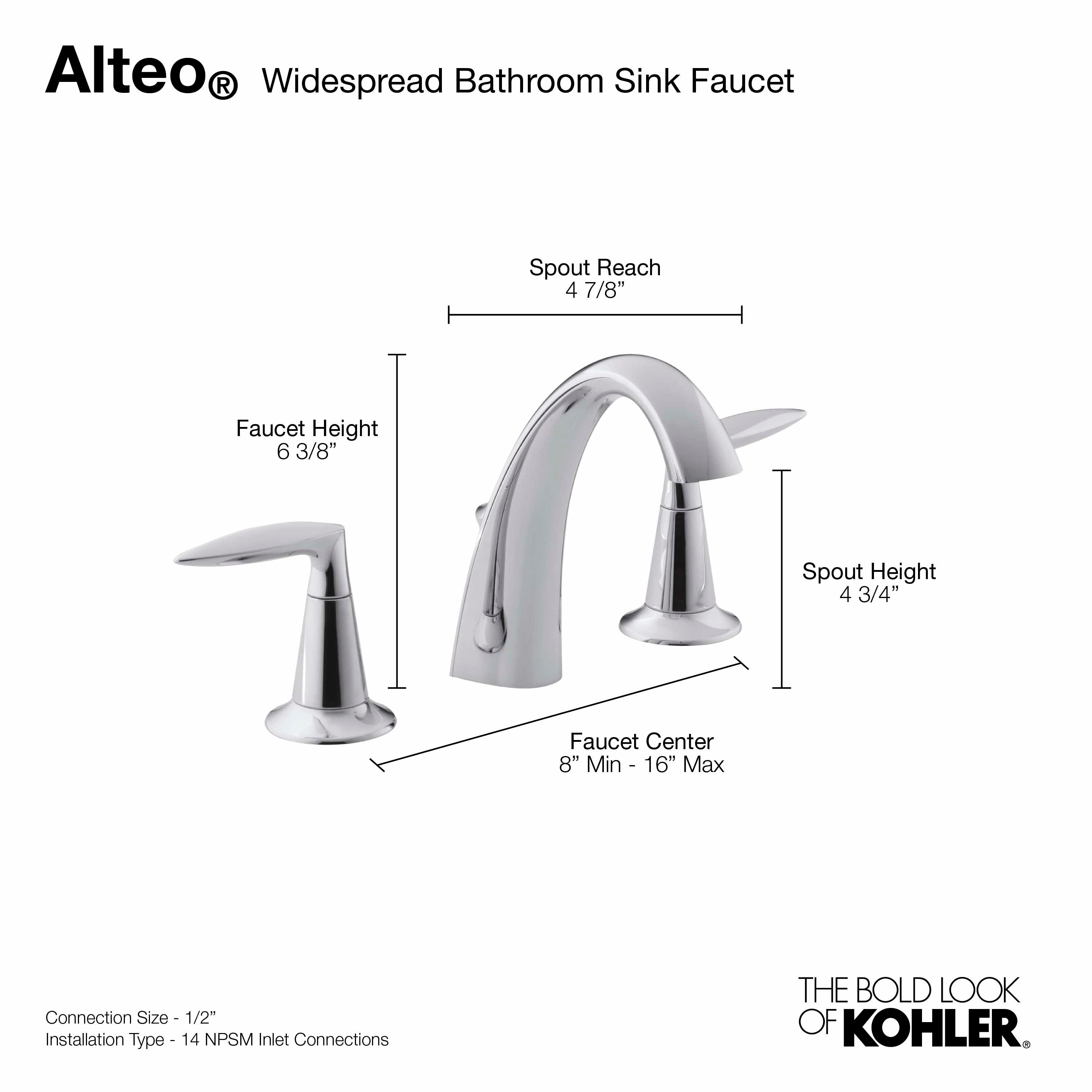 KOHLER 45102-4-CP Lavatory-Faucets - View #7