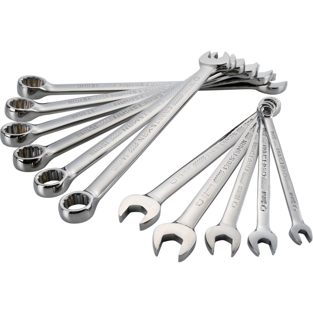 11PC METRIC AF DROP FORGED COMBINATION SPANNER WRENCH SET IN POUCH 6-19MM AT 