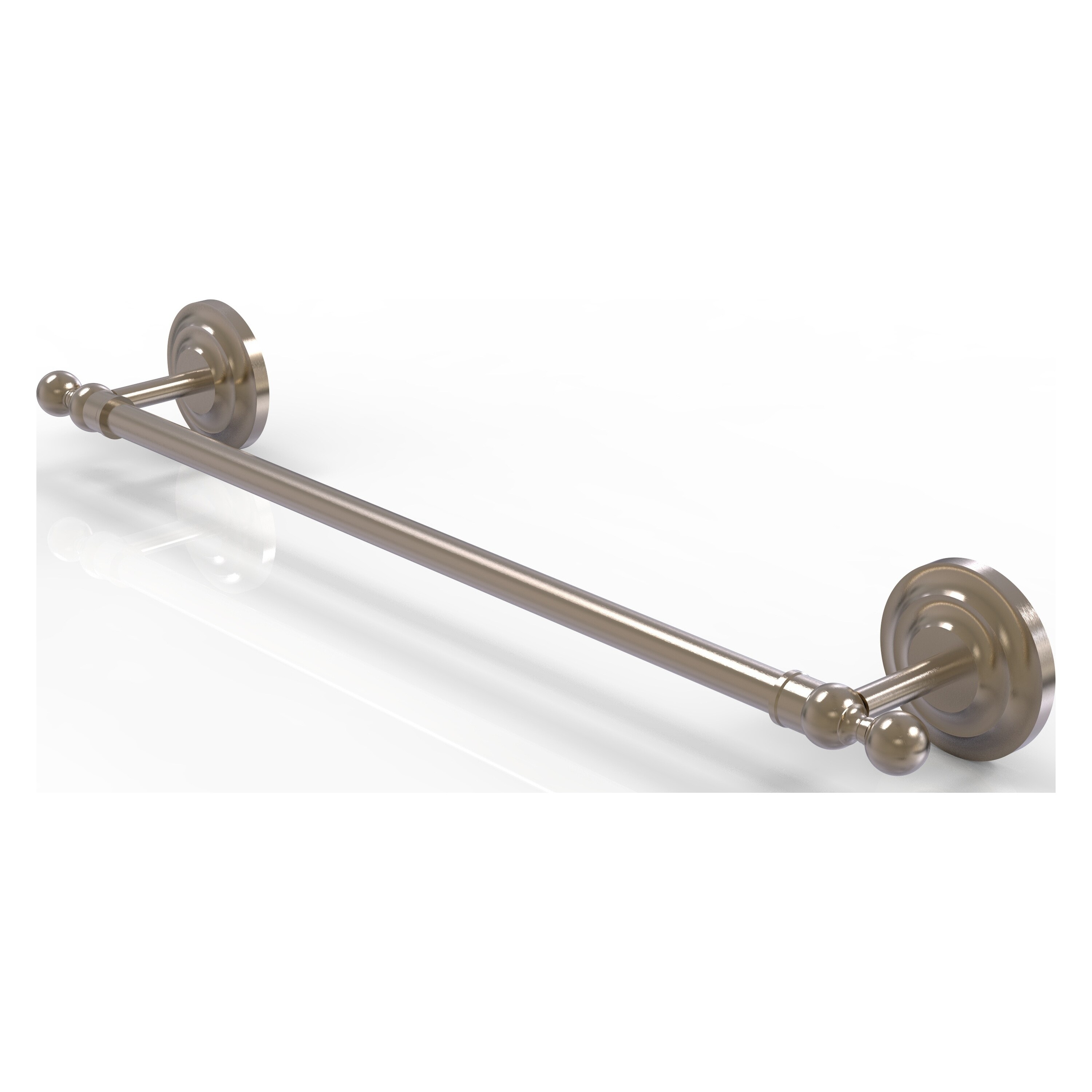Allied Brass QN-41/18-PEW Que New 18-in Antique Pewter Wall mount Single Towel Bar