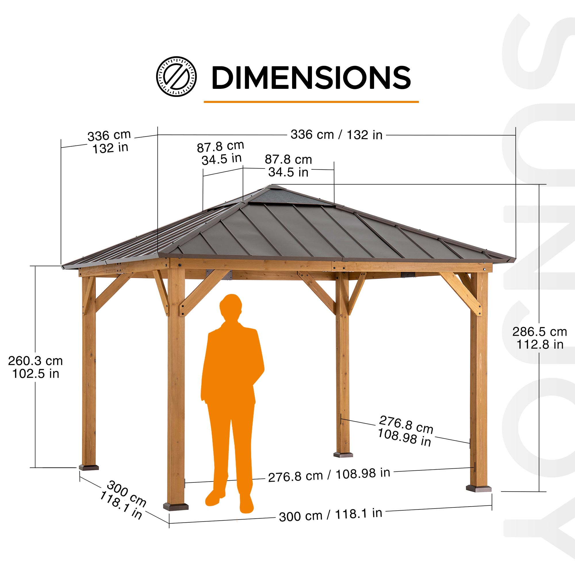 Sunjoy A102007260 Wood-Resin-Gazebos - View #7